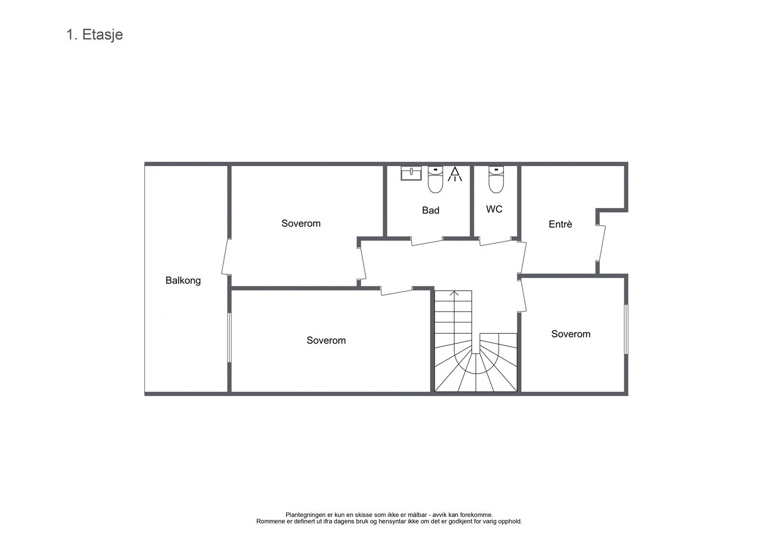 Plantegning 1 etg. Galleribilde