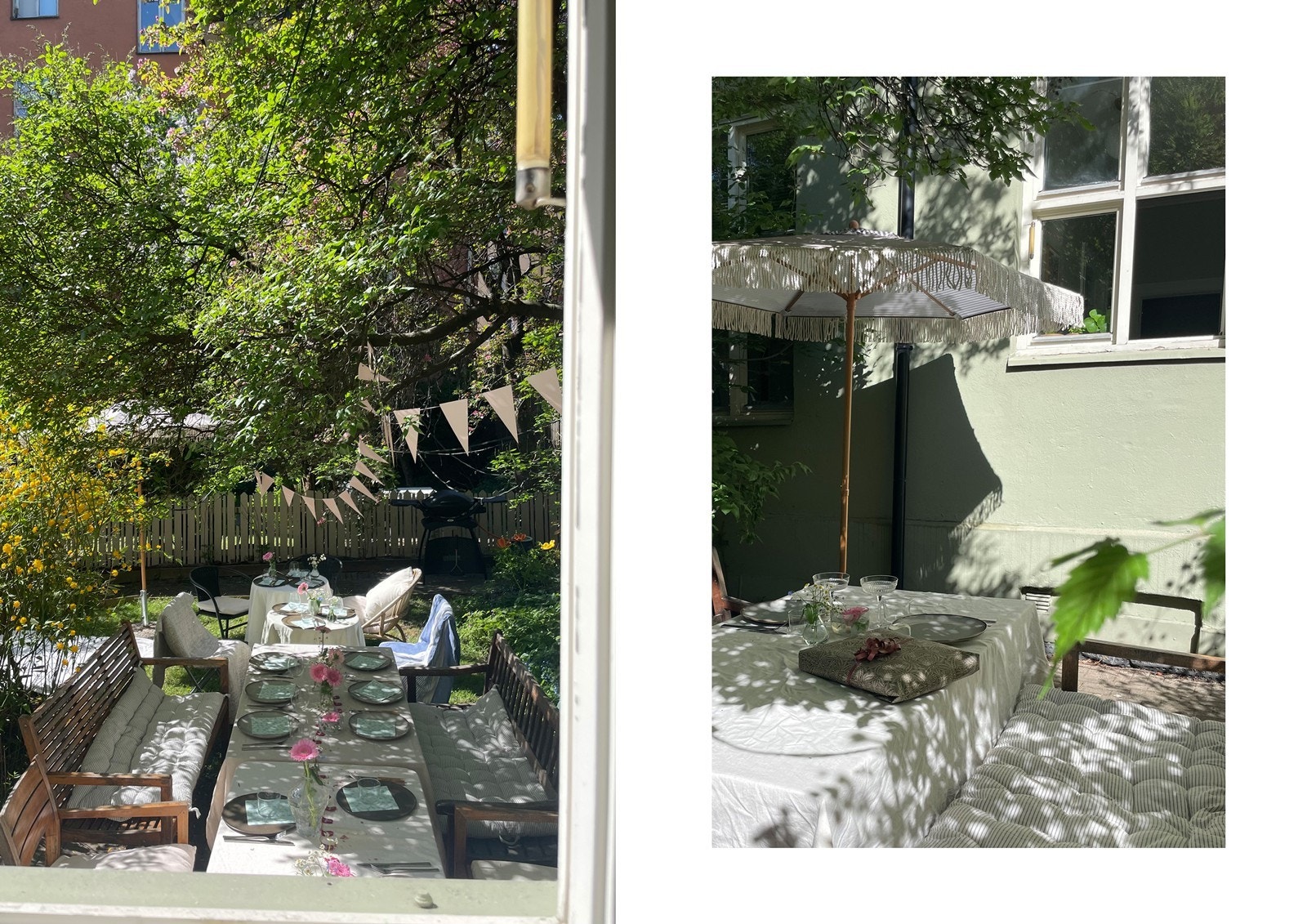 Detaljbilde fra bakhagen. Her kan man ha gjester og nyte de varme sommerdagene Galleribilde