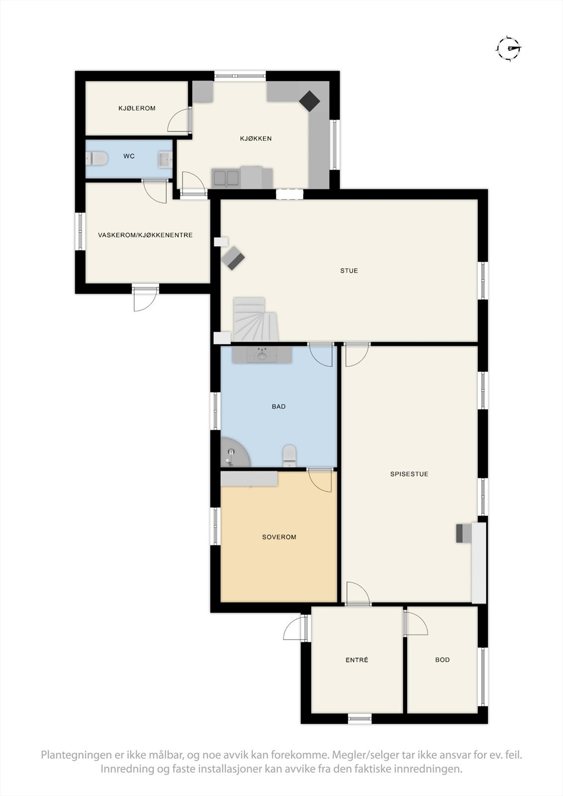 Plantegning 1. etasje. Galleribilde