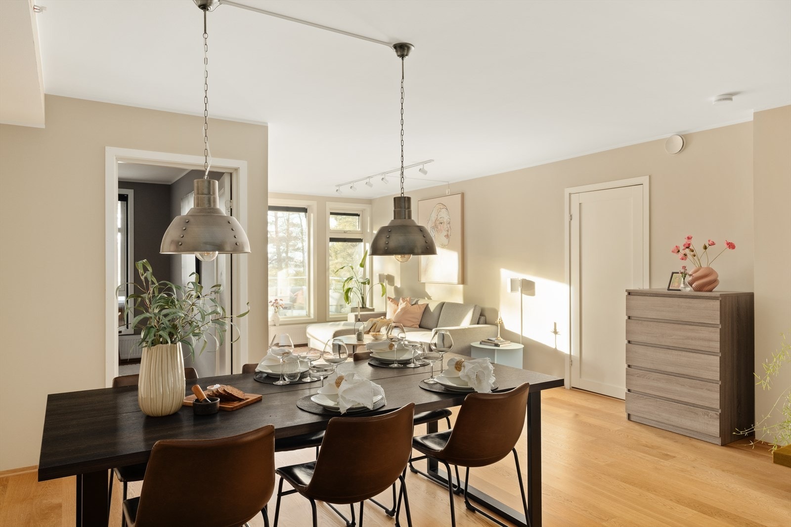 Leiligheten har balansert ventilasjon som sørger for et godt inneklima Galleribilde