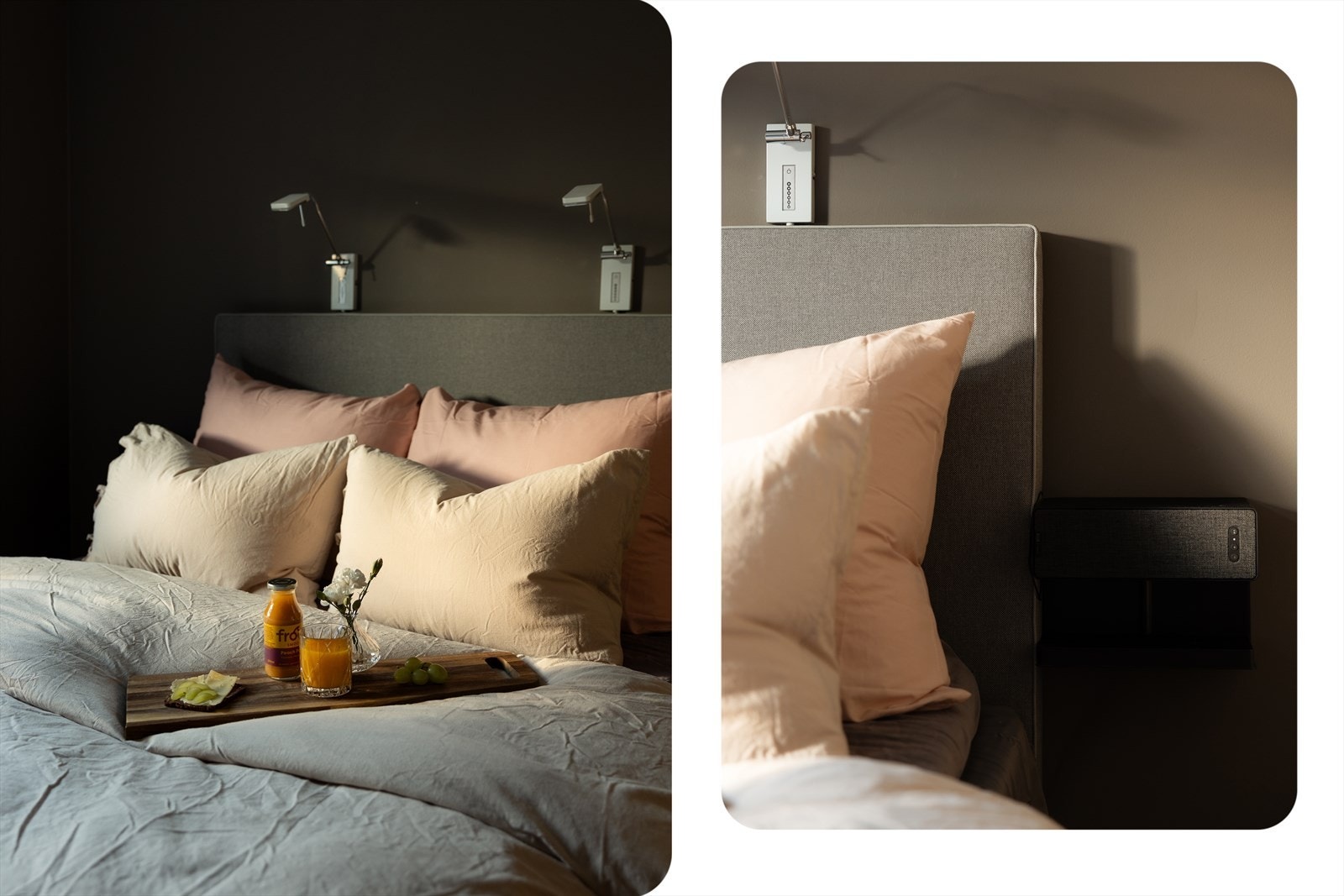 Hovedsoverommet er romslig og kan enkelt møbleres med dobbeltseng og tilhørende møblement som nattbord og kommode Galleribilde