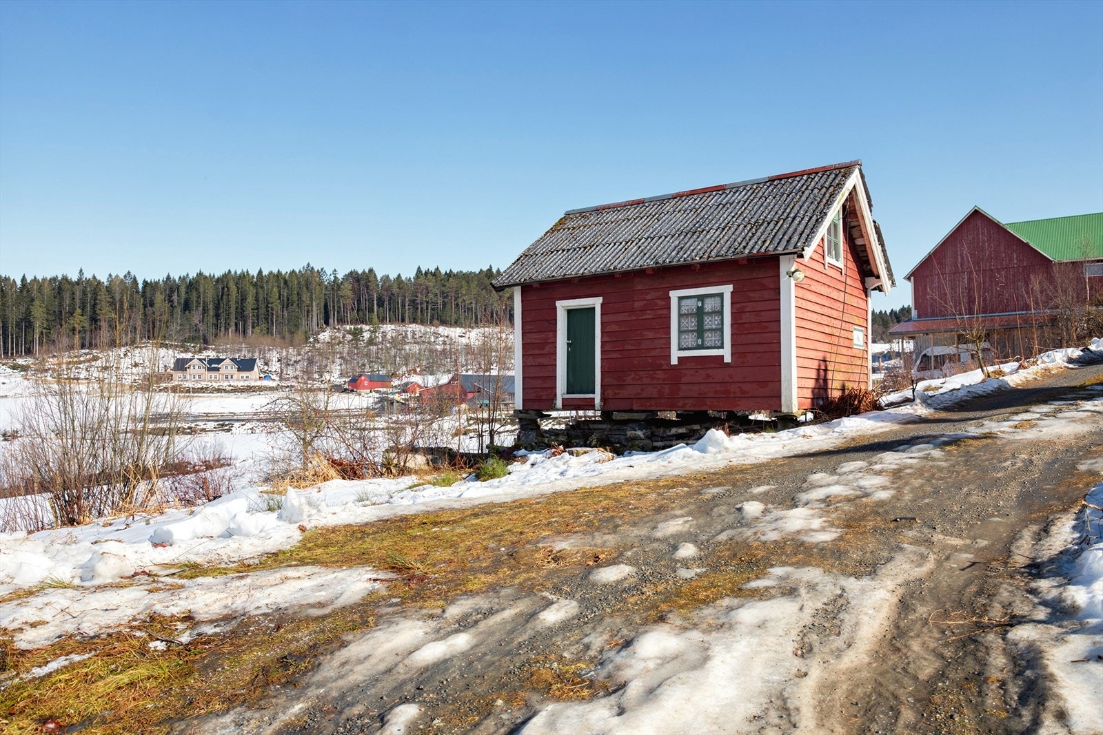 Område er etablert med småbruk og landbruks eiendommer Galleribilde