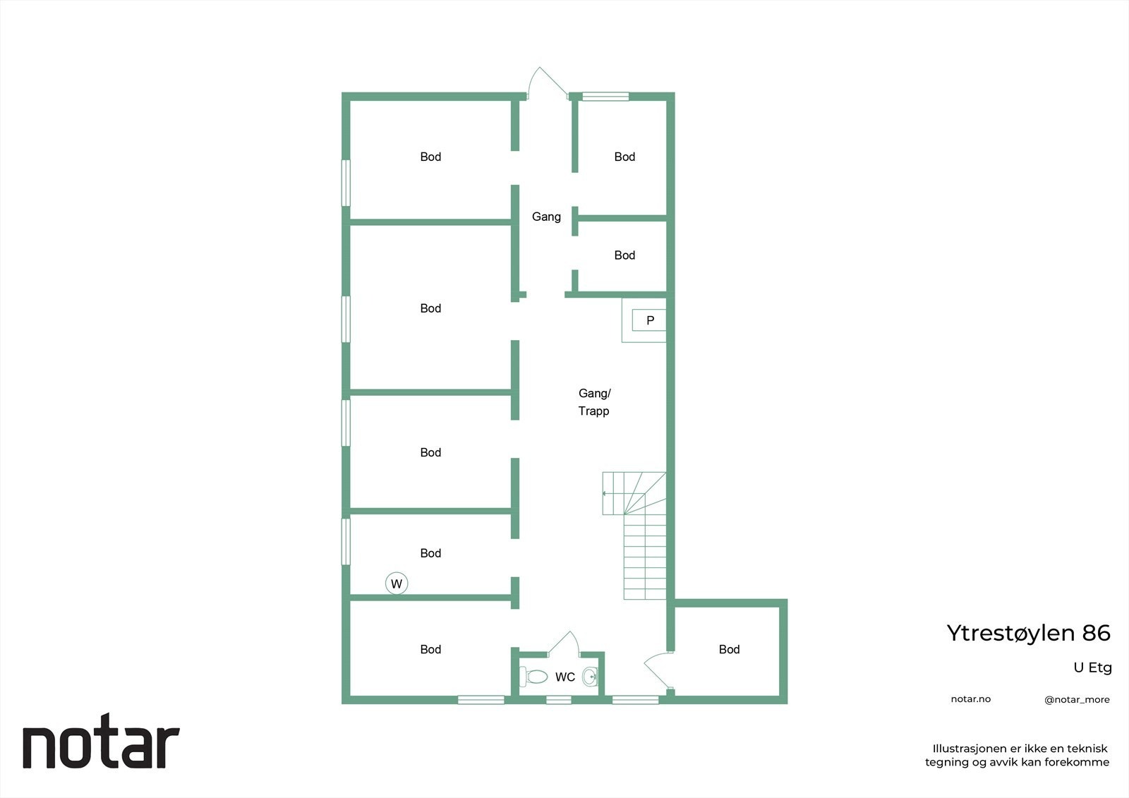 Plantegning underetasje tilbygg Galleribilde