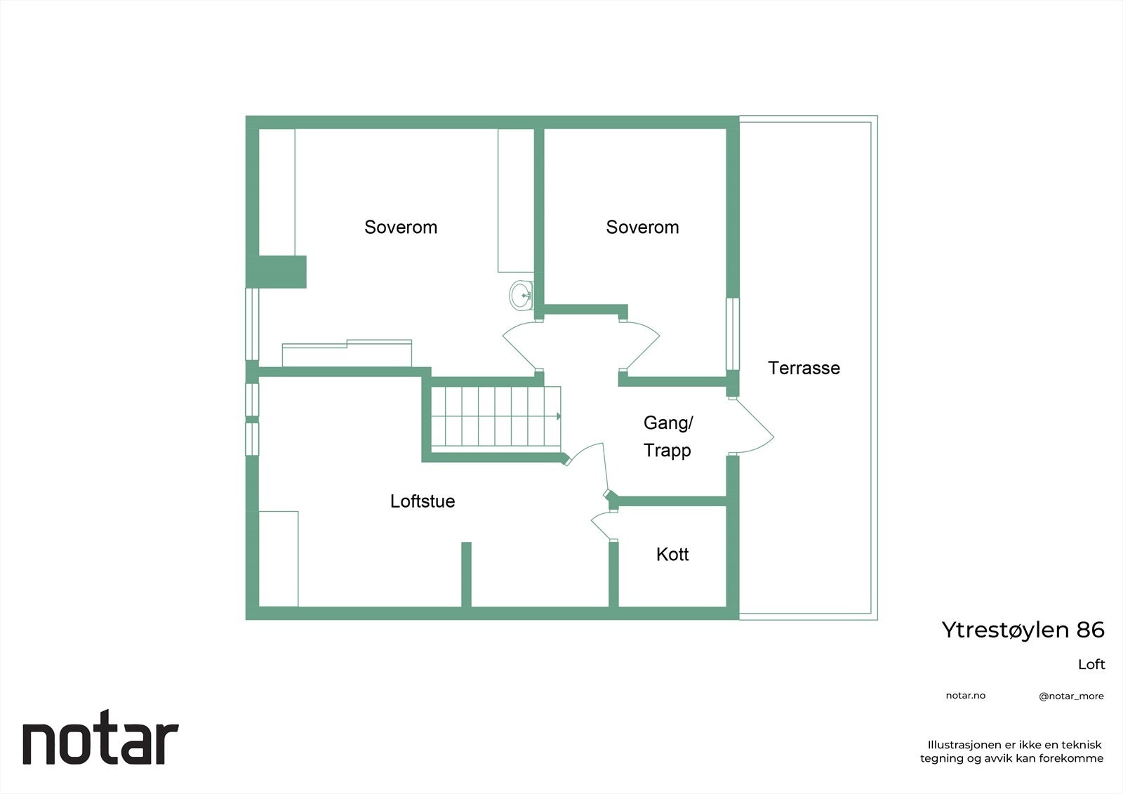 Plantegning andre etasje Galleribilde