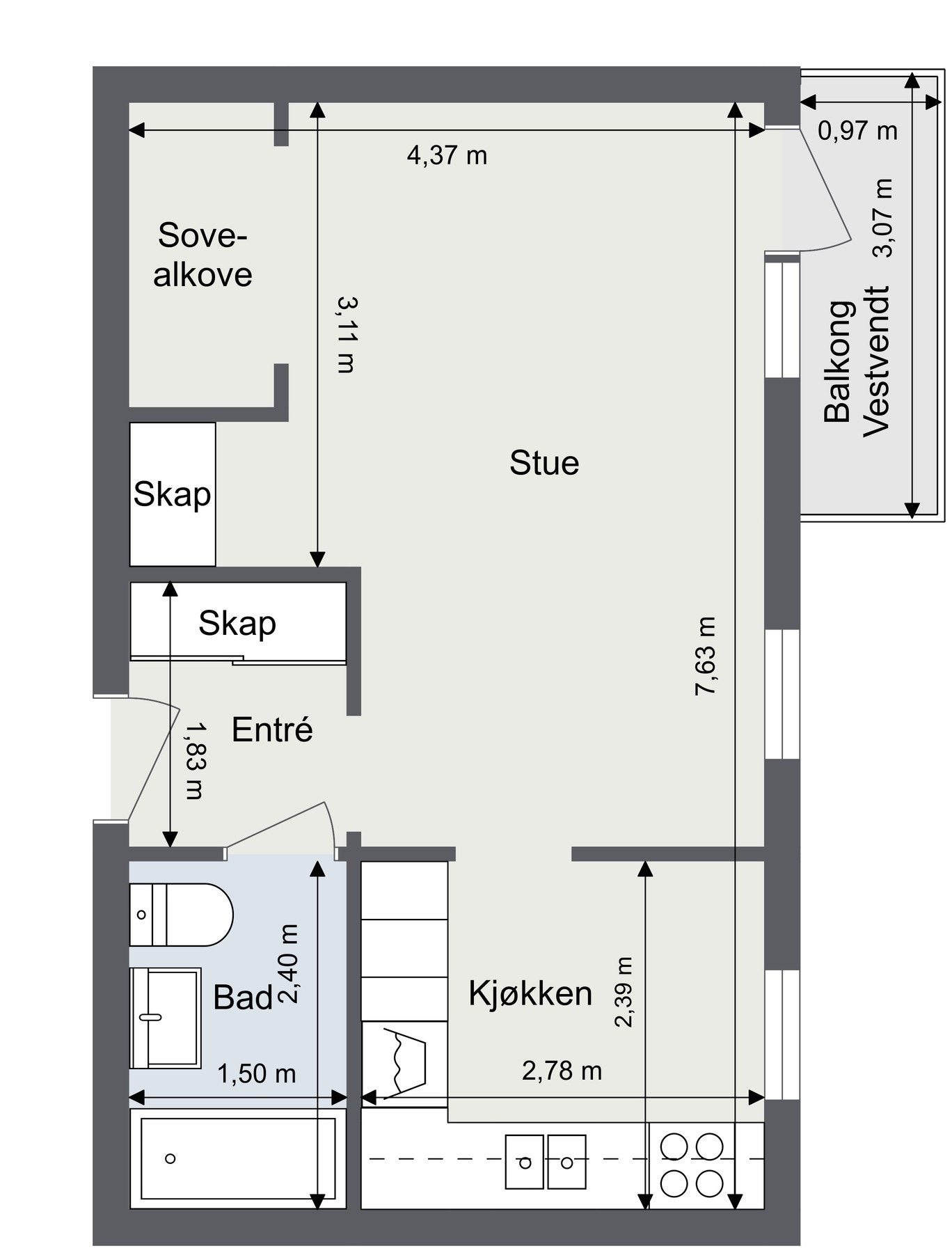 Plantegning. Galleribilde