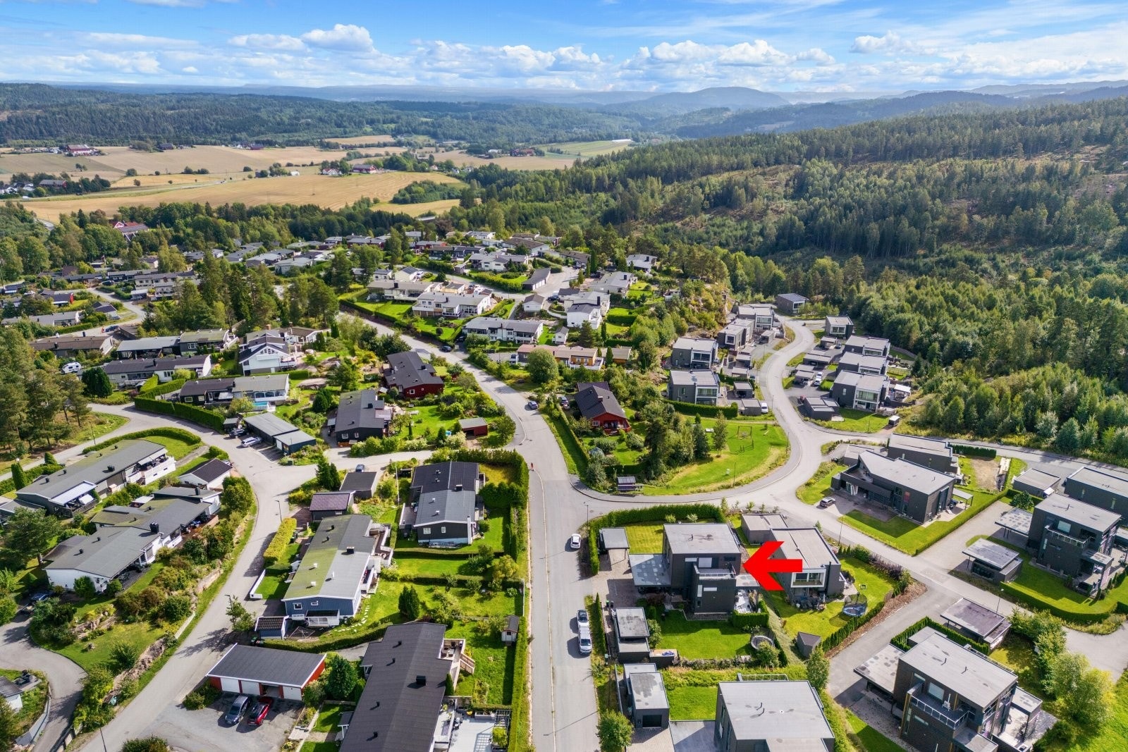 Høydefoto av området Galleribilde