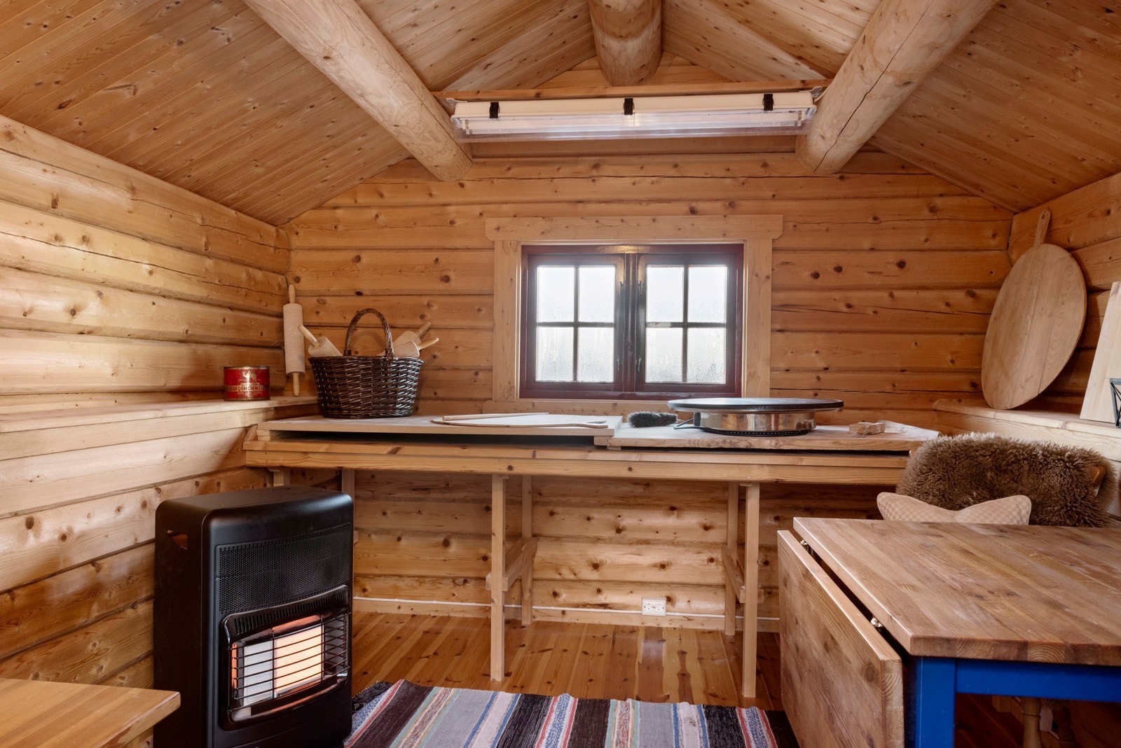 Inne i anneks/bakstterhus. Galleribilde