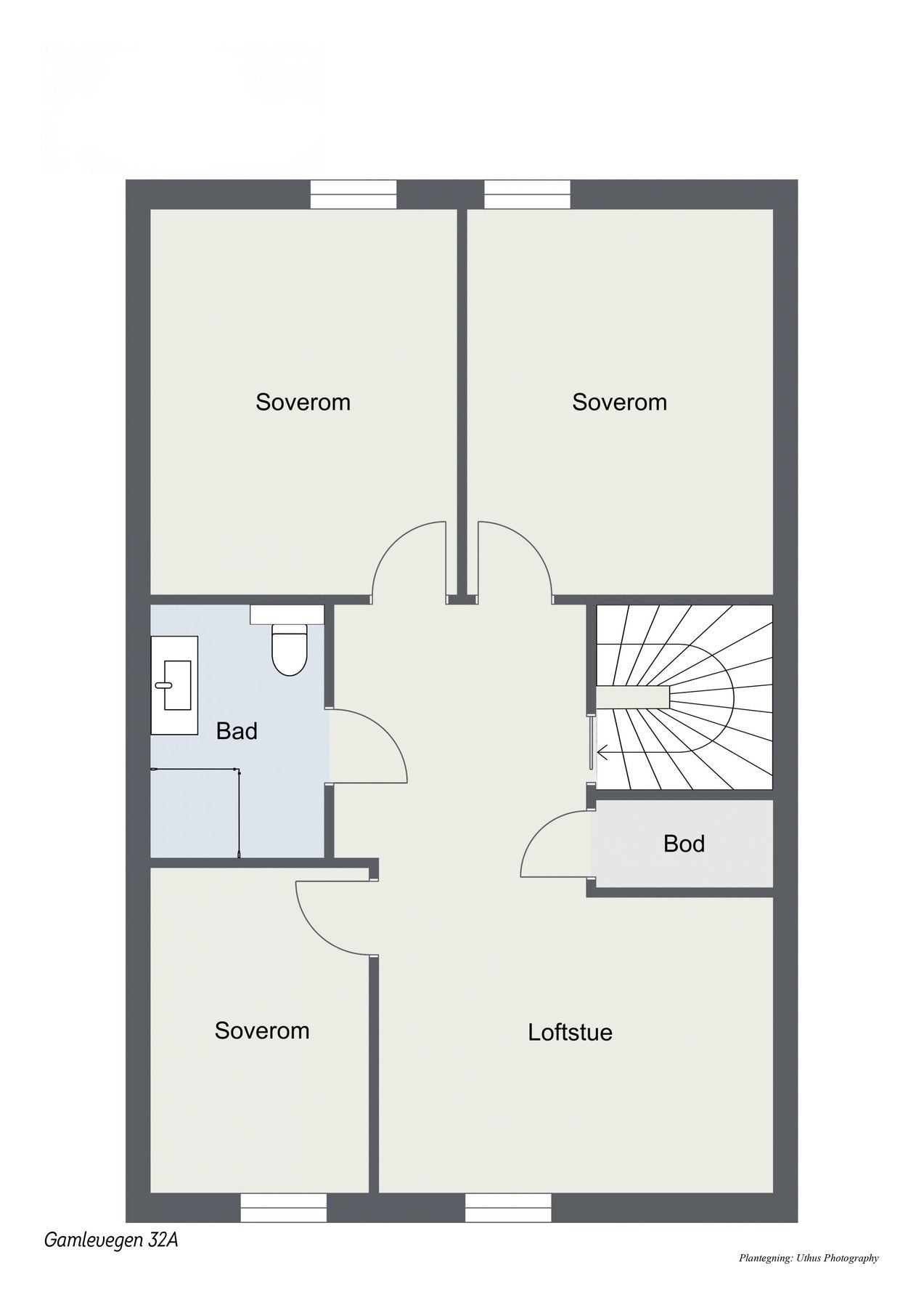 Plantegning 2. etg Galleribilde