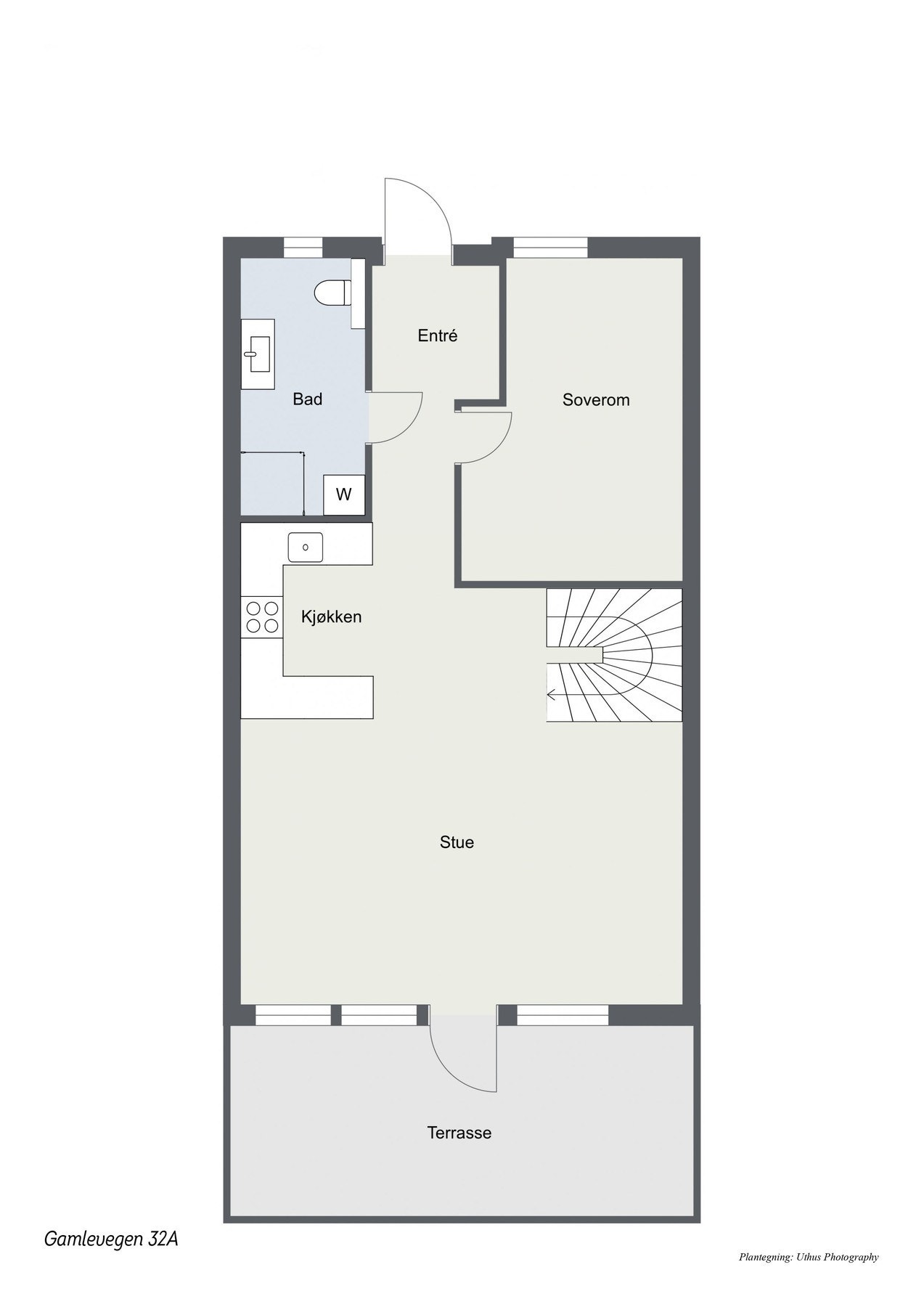 Plantegning 1. etg Galleribilde