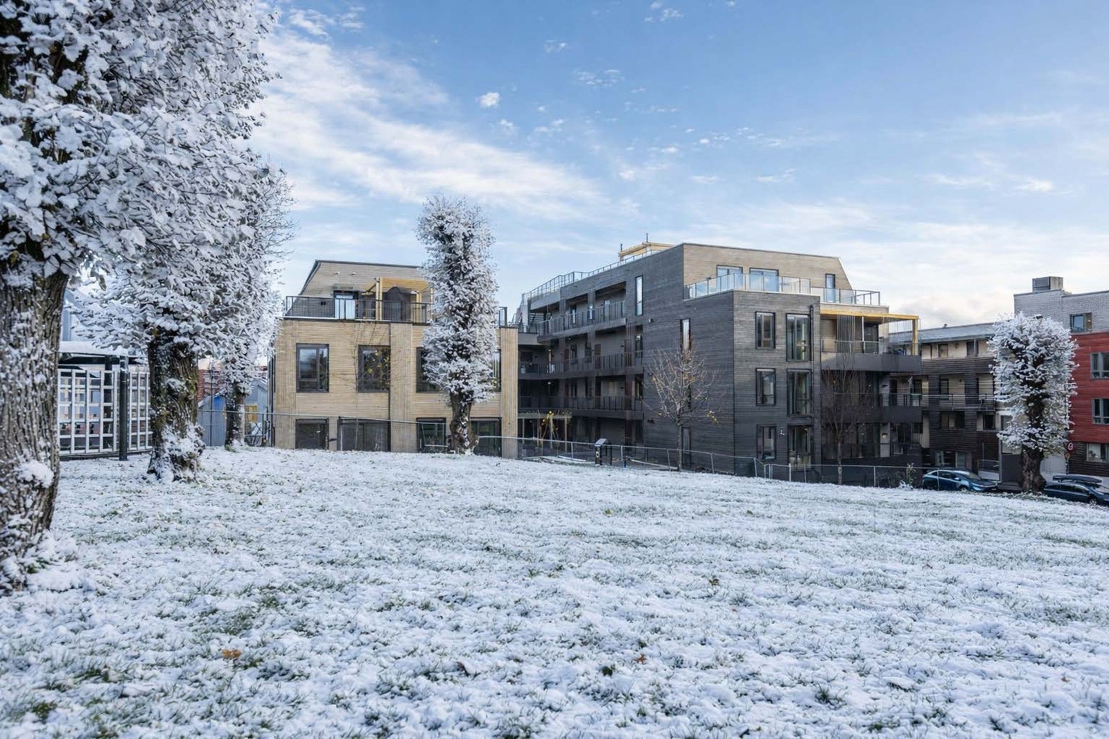 Sameiet ligger vendt ut mot parken. Galleribilde