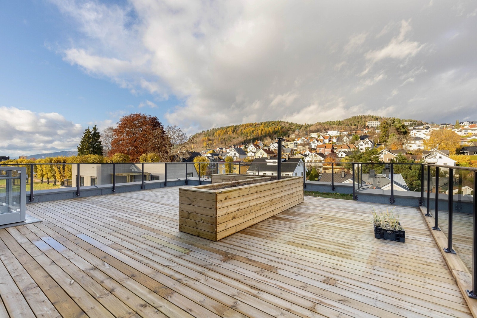 Felles takterrasse med en helt fantastisk utsikt. Galleribilde