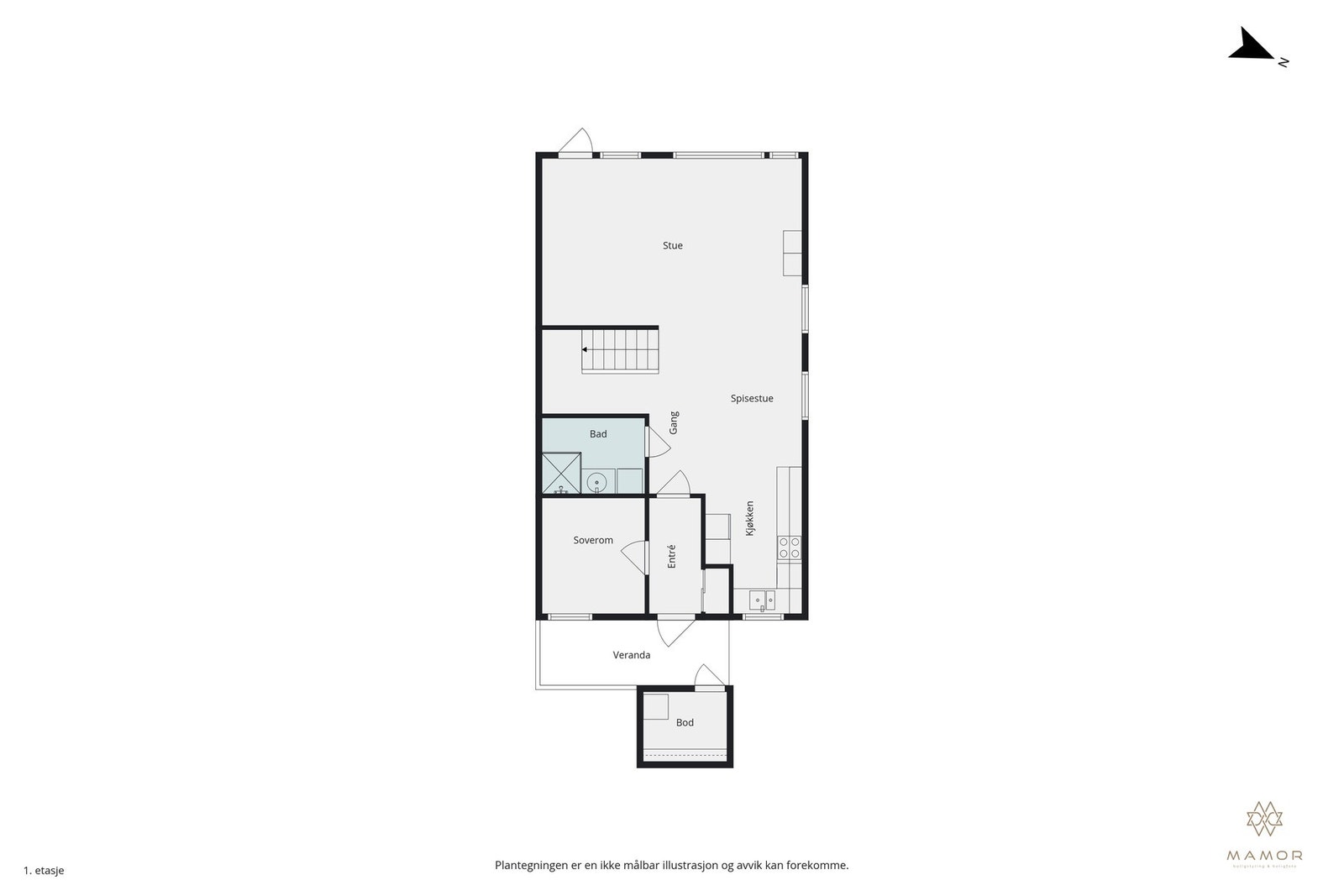 Plantegning 2. etasje Galleribilde