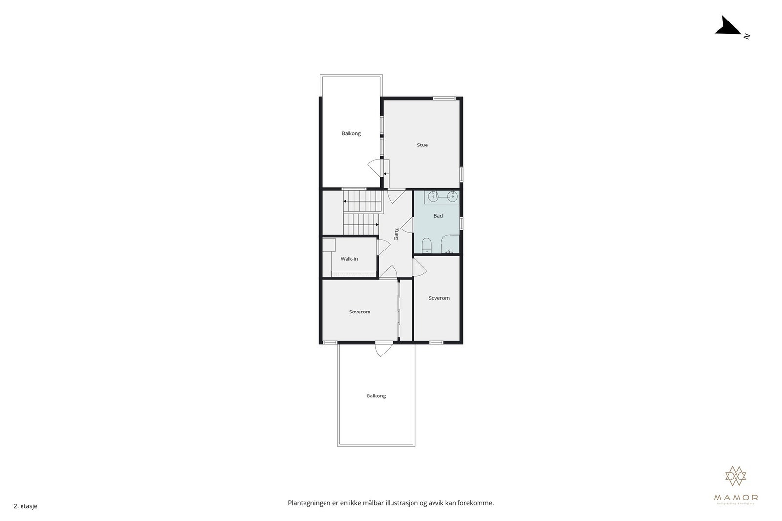 Plantegning 3. etasje Galleribilde