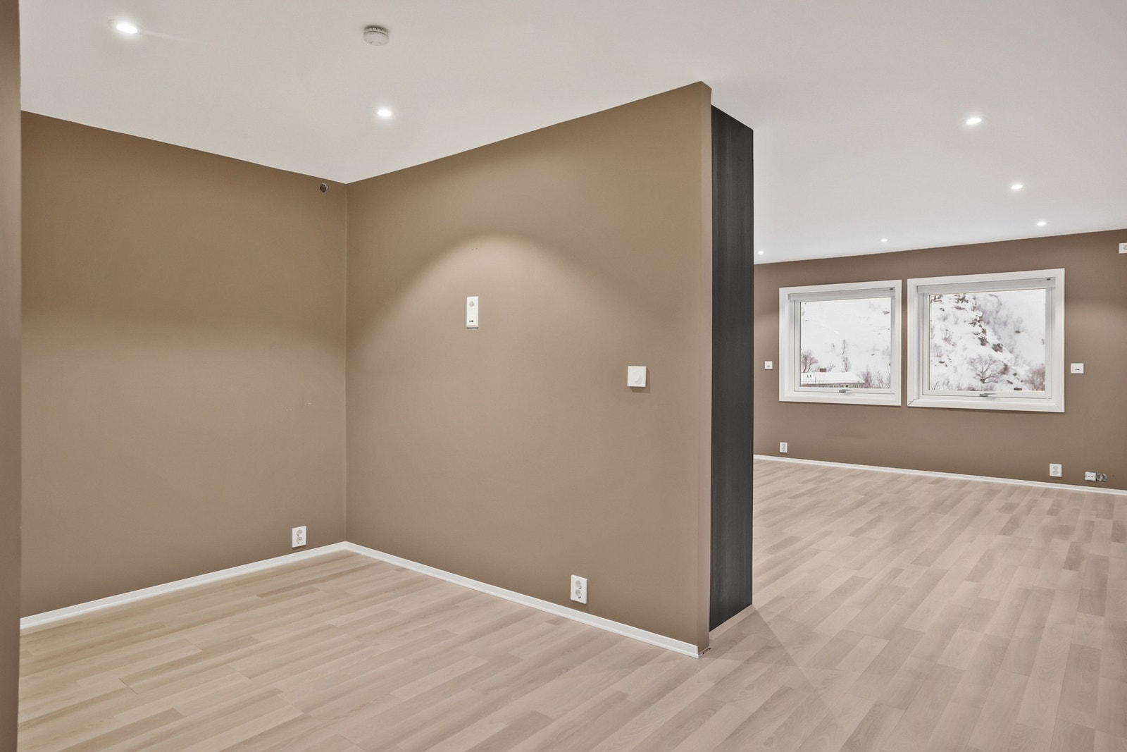 Leiligheten har en praktisk sovealkove. Galleribilde