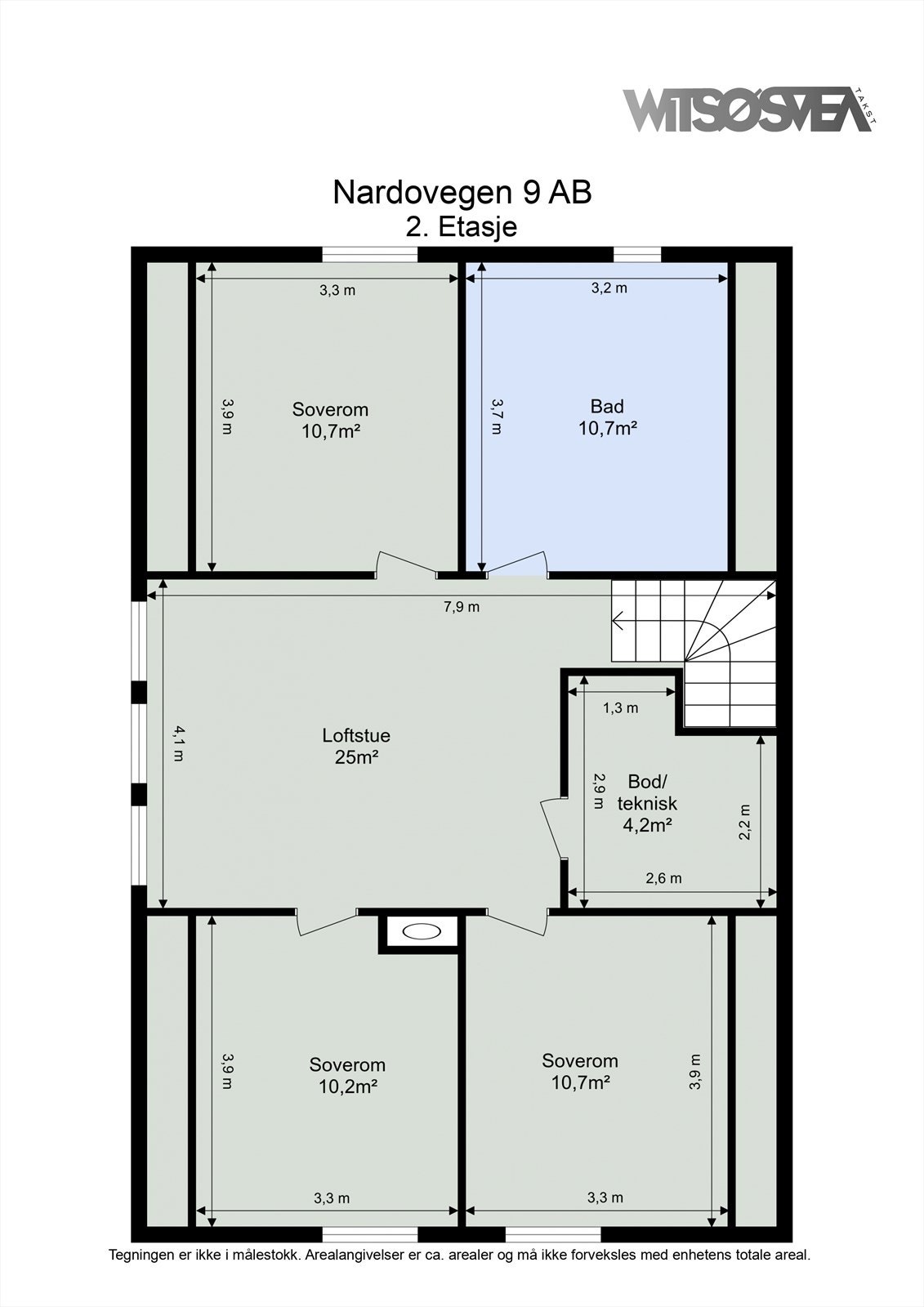 Planskisse 2. etasje. Galleribilde