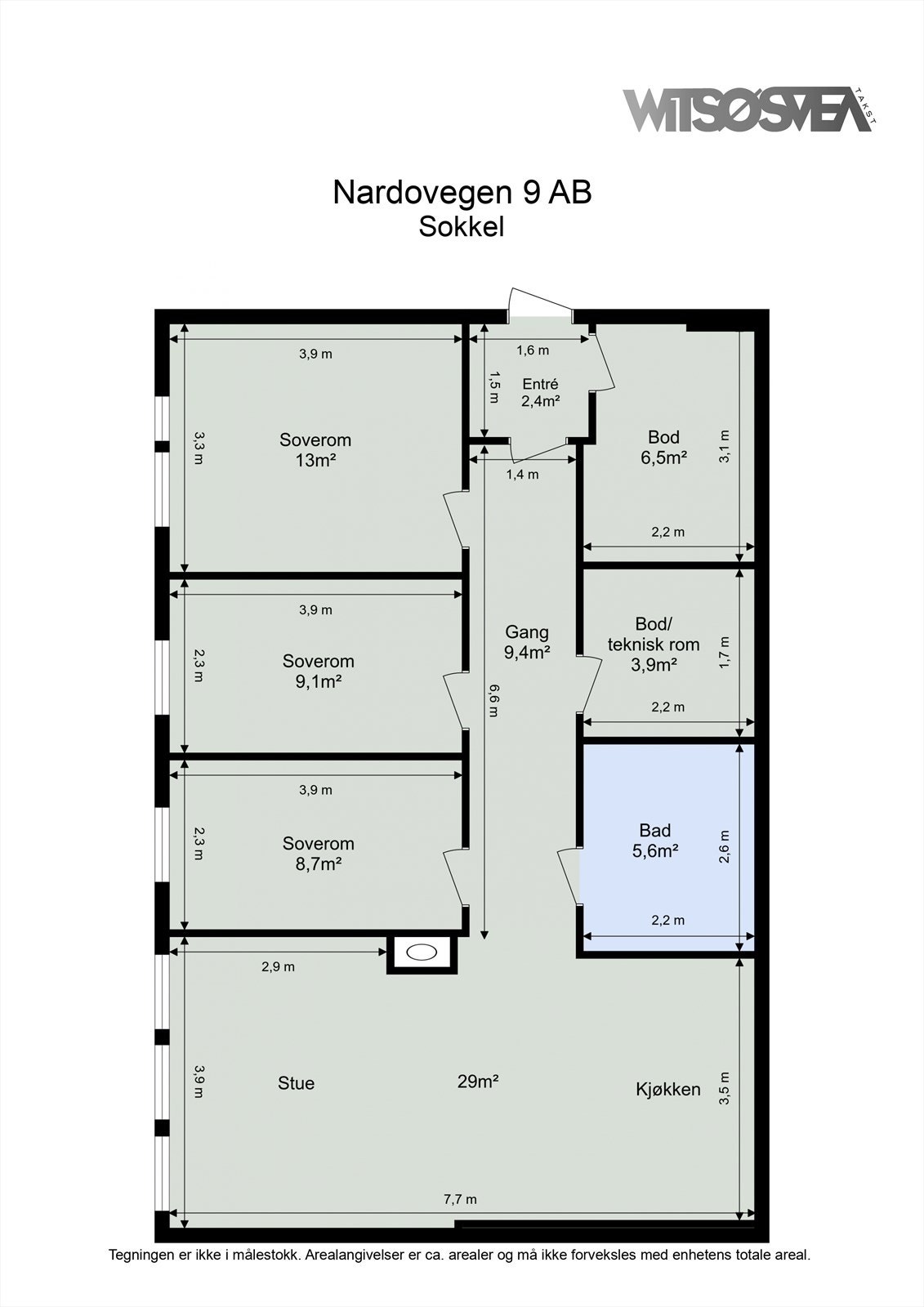 Planskisse sokkel. Galleribilde