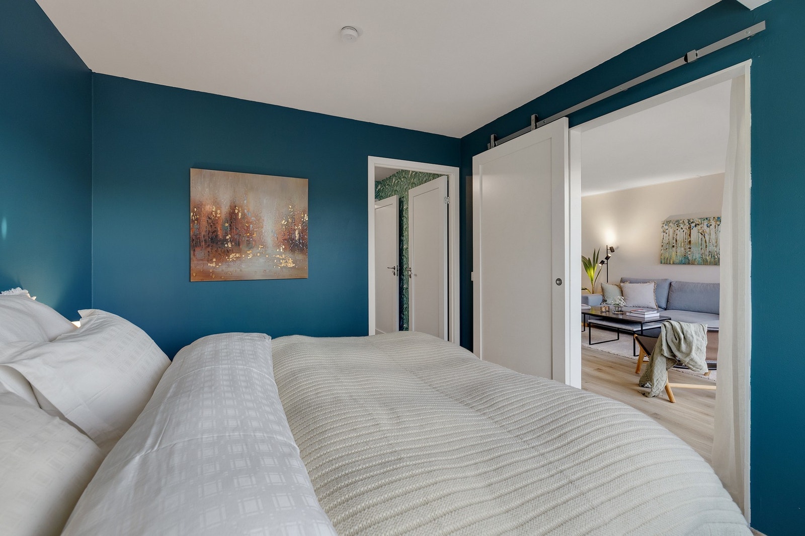 Praktisk skyvedør til stuen Galleribilde