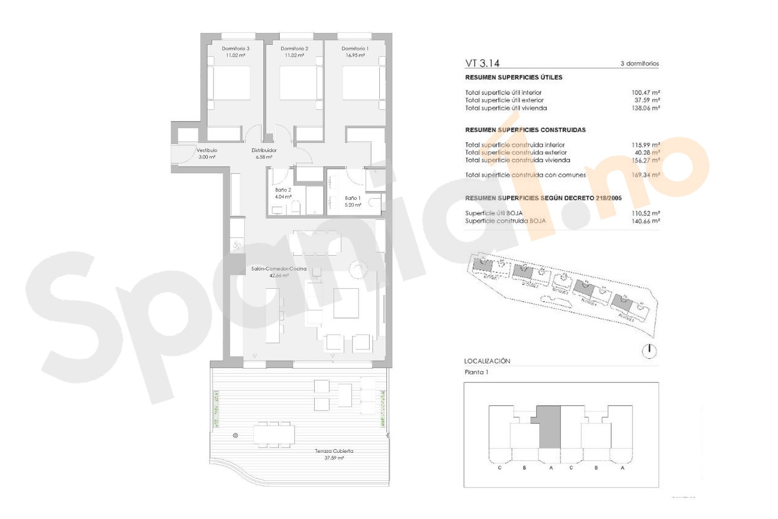 Plantegning av leiligheten Galleribilde