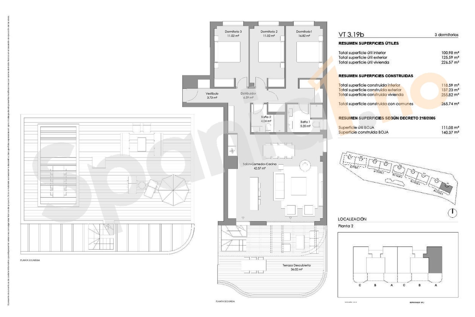 Plantegning av penthouse med takterrasse Galleribilde