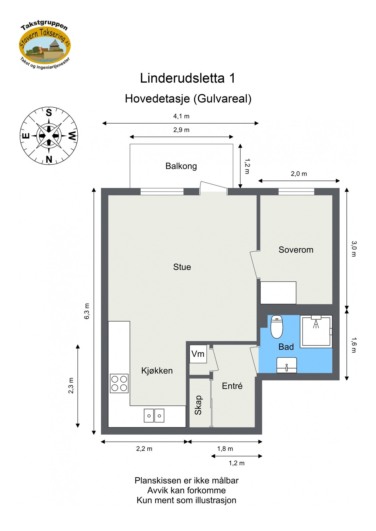 Planskisse- Avvik kan forekomme Galleribilde