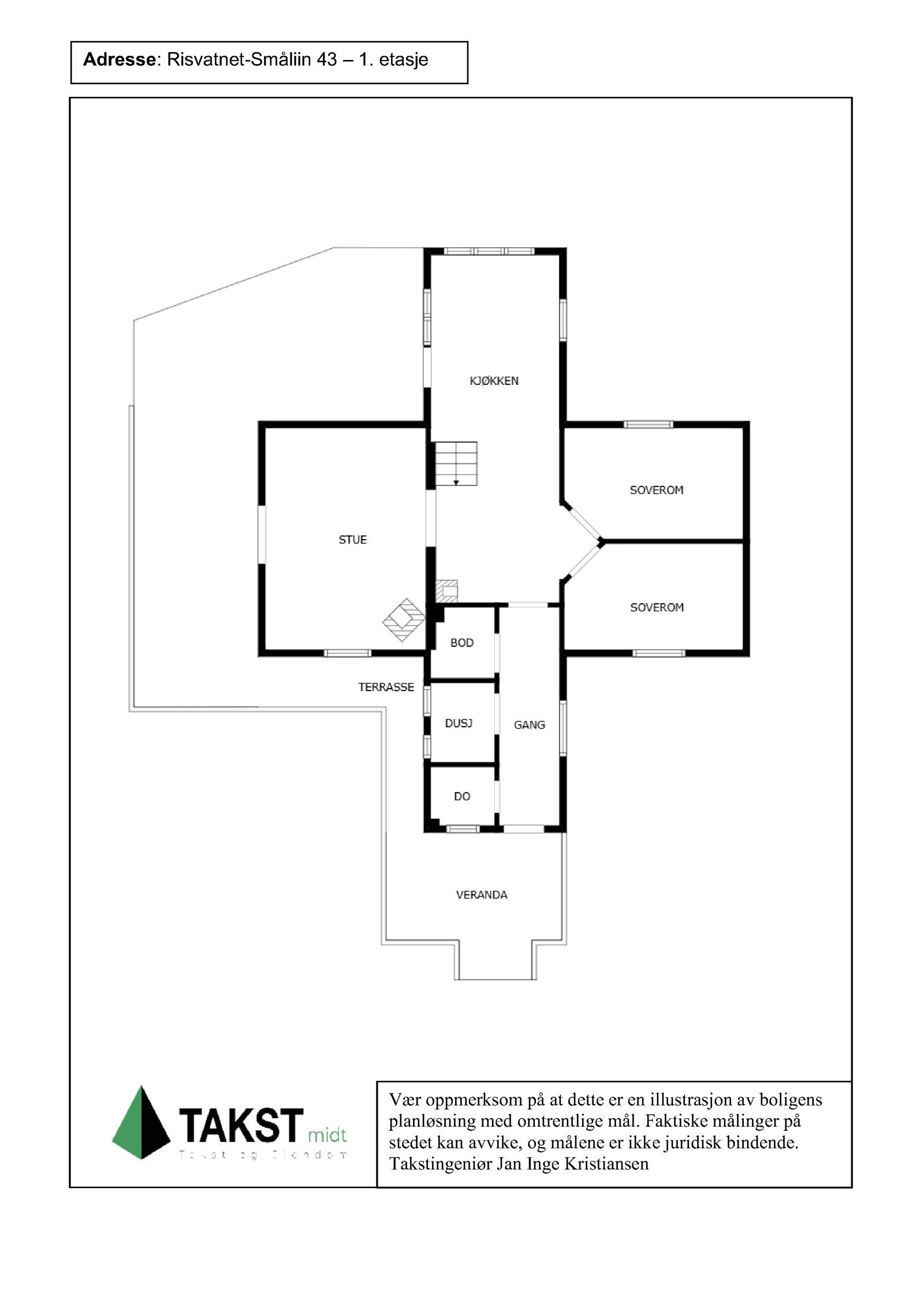 Planskisse 1. etasje Galleribilde