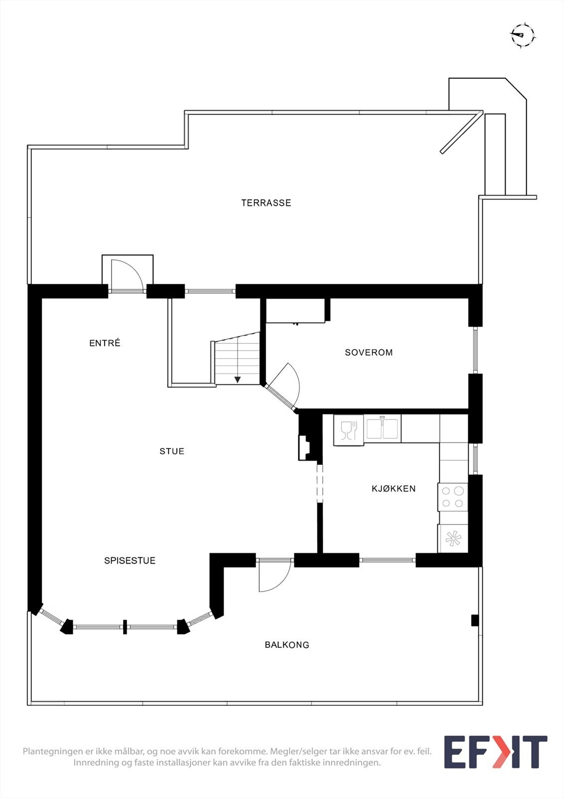 Plantegning, første etasje. Galleribilde