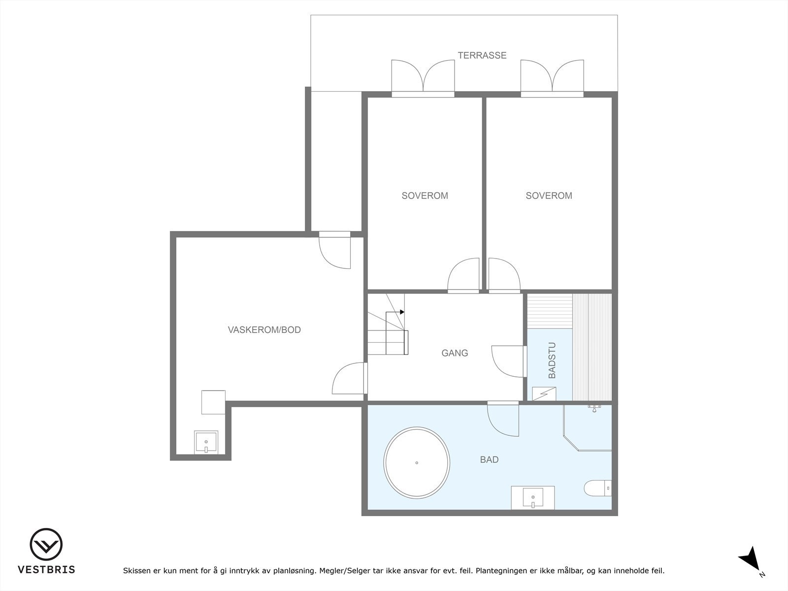 Plantegning underetasje Galleribilde