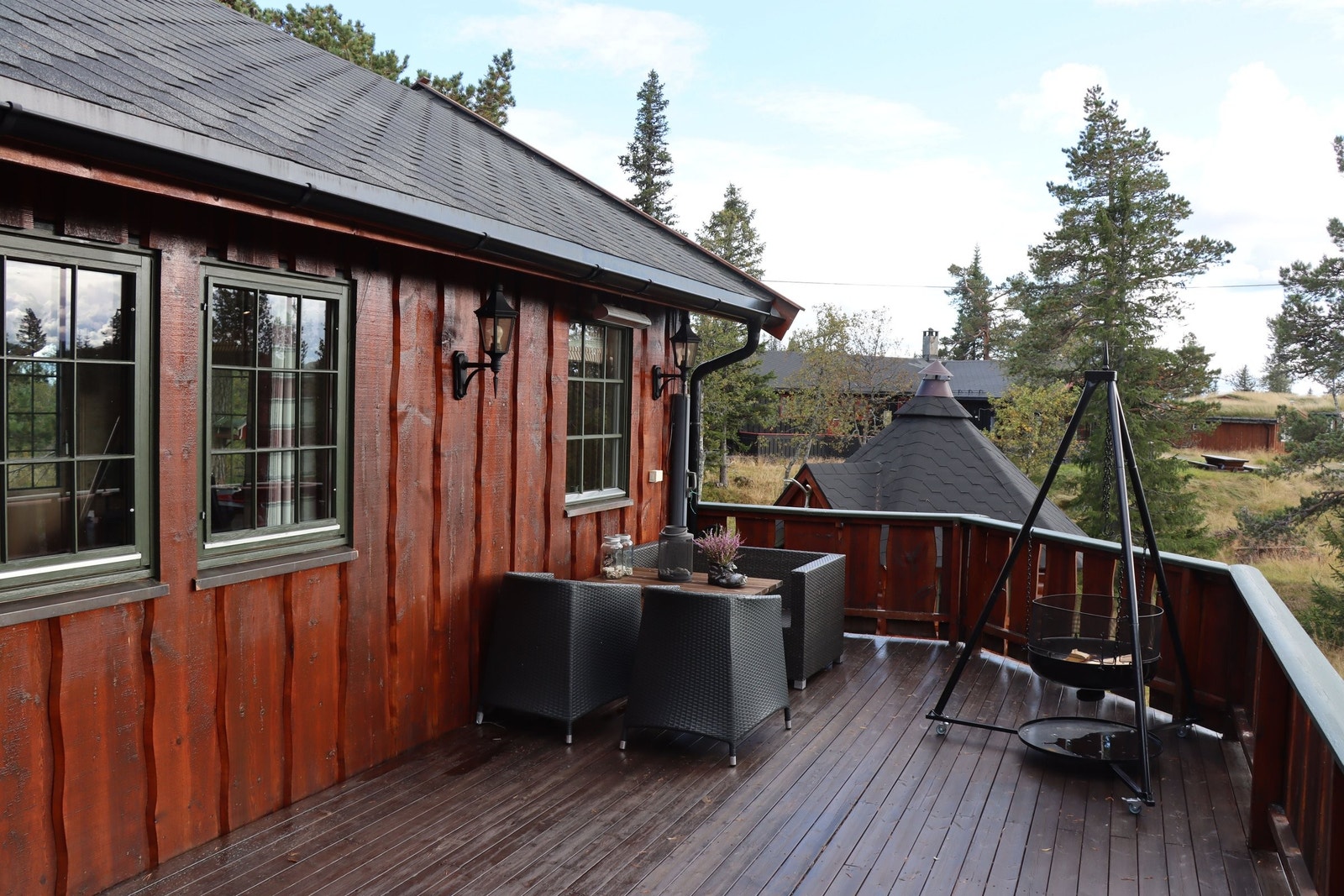 Terrasse ved inngang Galleribilde