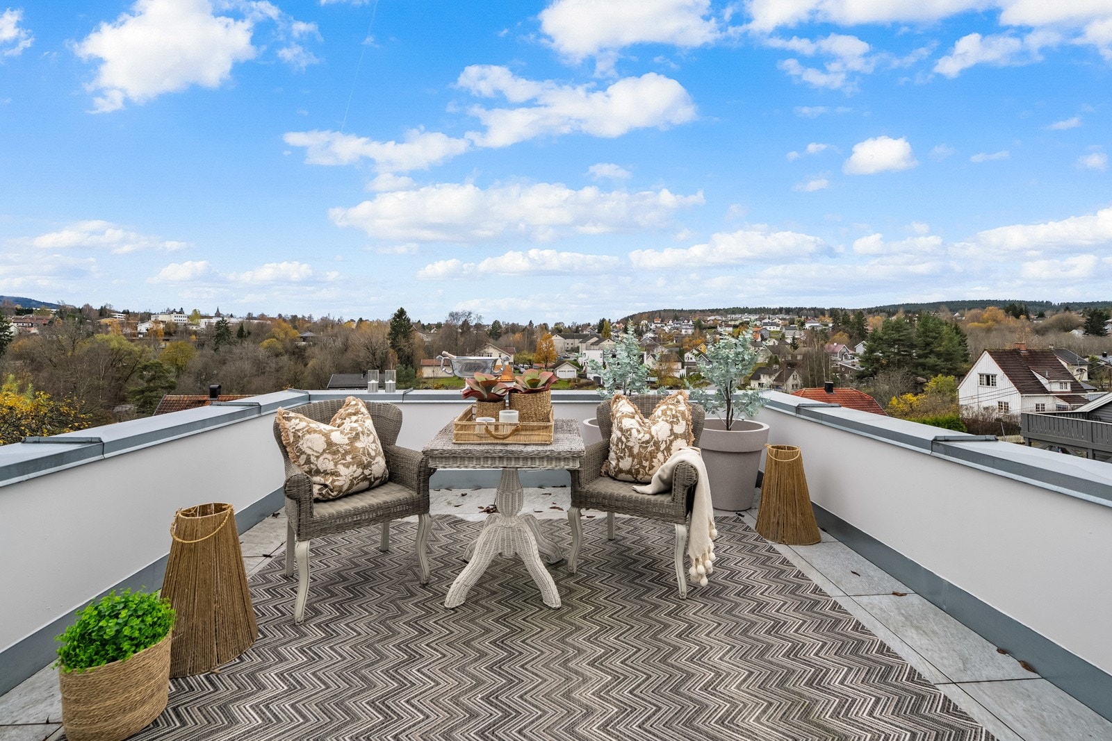 Takterrasse på 16 kvm med gode solforhold Galleribilde