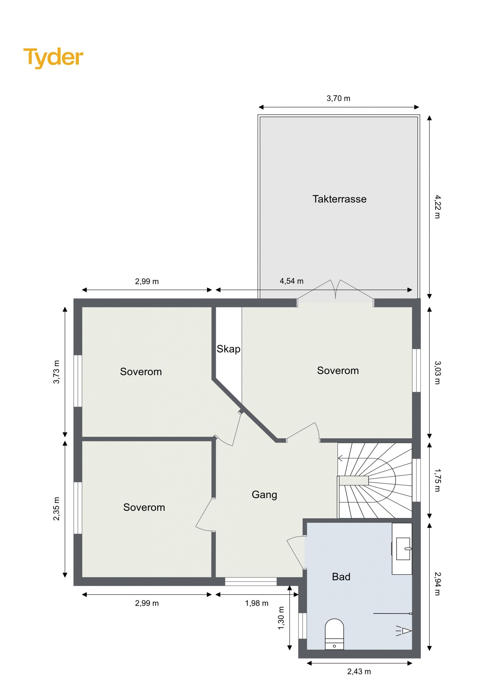 Plantegning 2. etasje Galleribilde