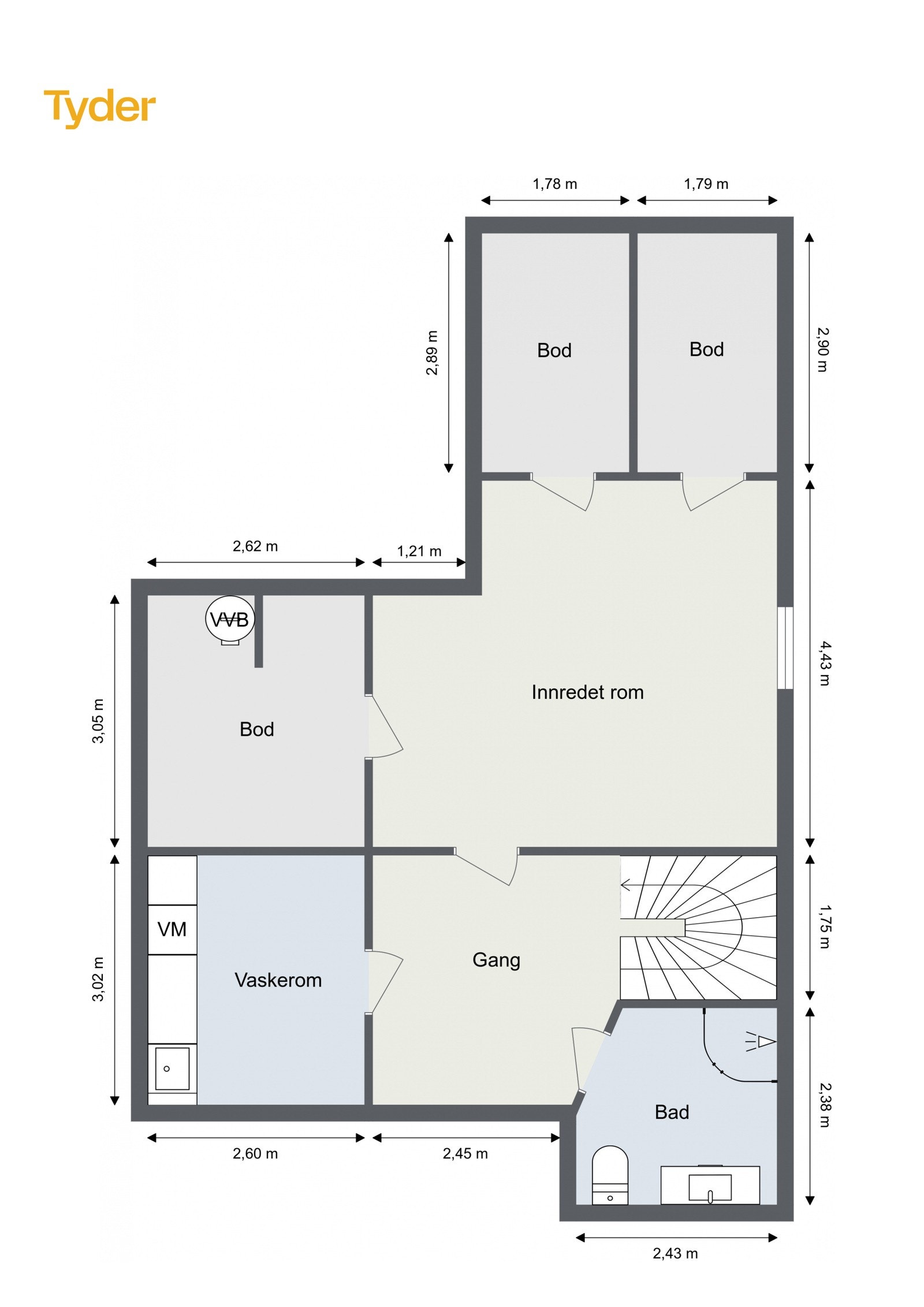 Plantegning kjeller Galleribilde