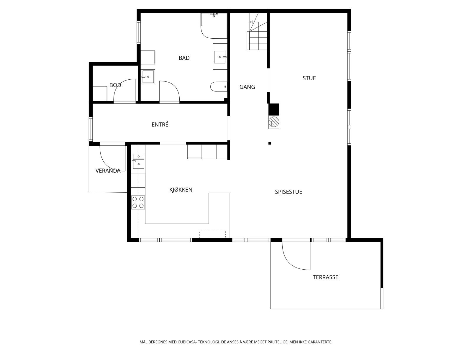 Plantegning 1. etasje Galleribilde