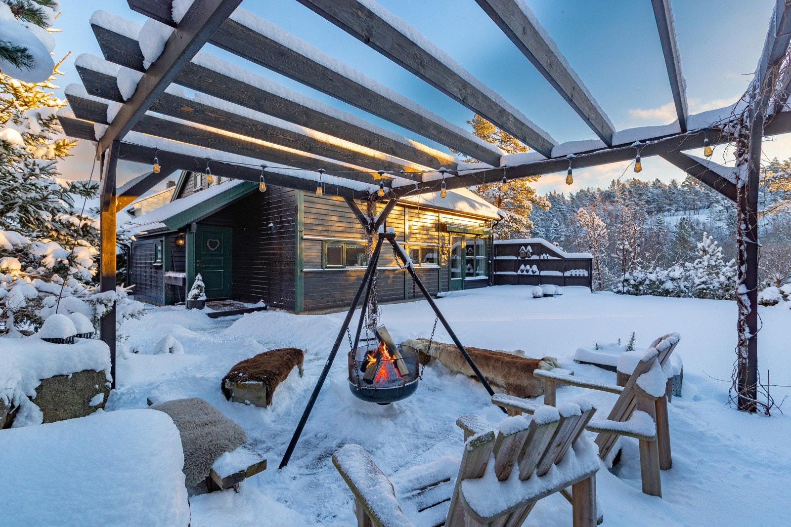 Hyggelig uteplass Galleribilde