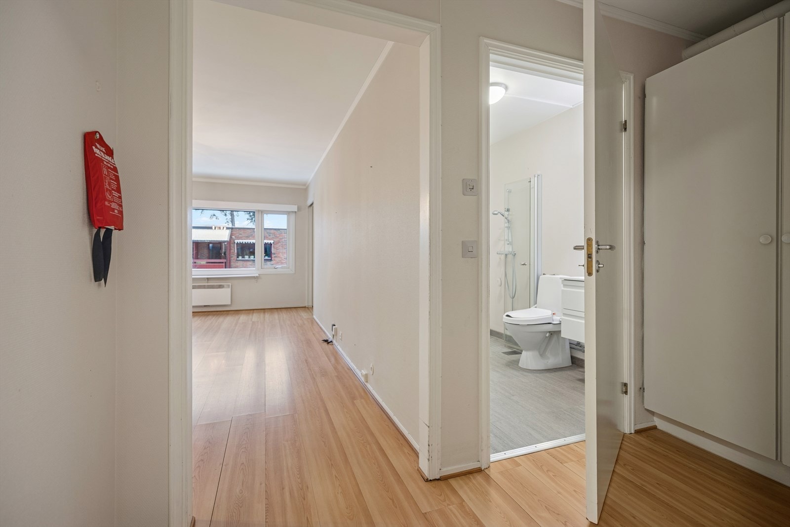 Romslig entre med adkomst til stue og bad. Galleribilde