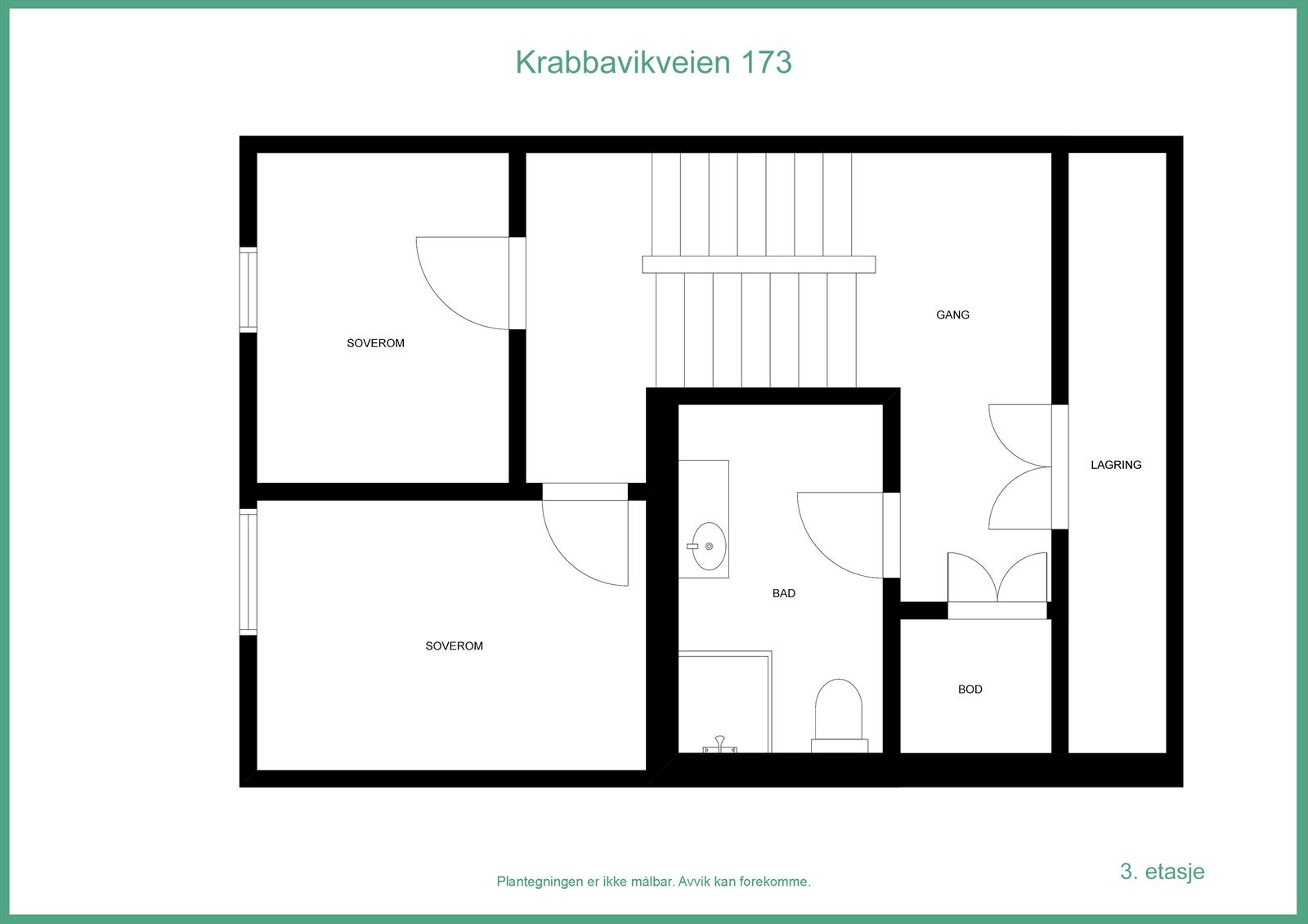 Plantegning (bod og lagring er opprinnelig et stort kott) Galleribilde