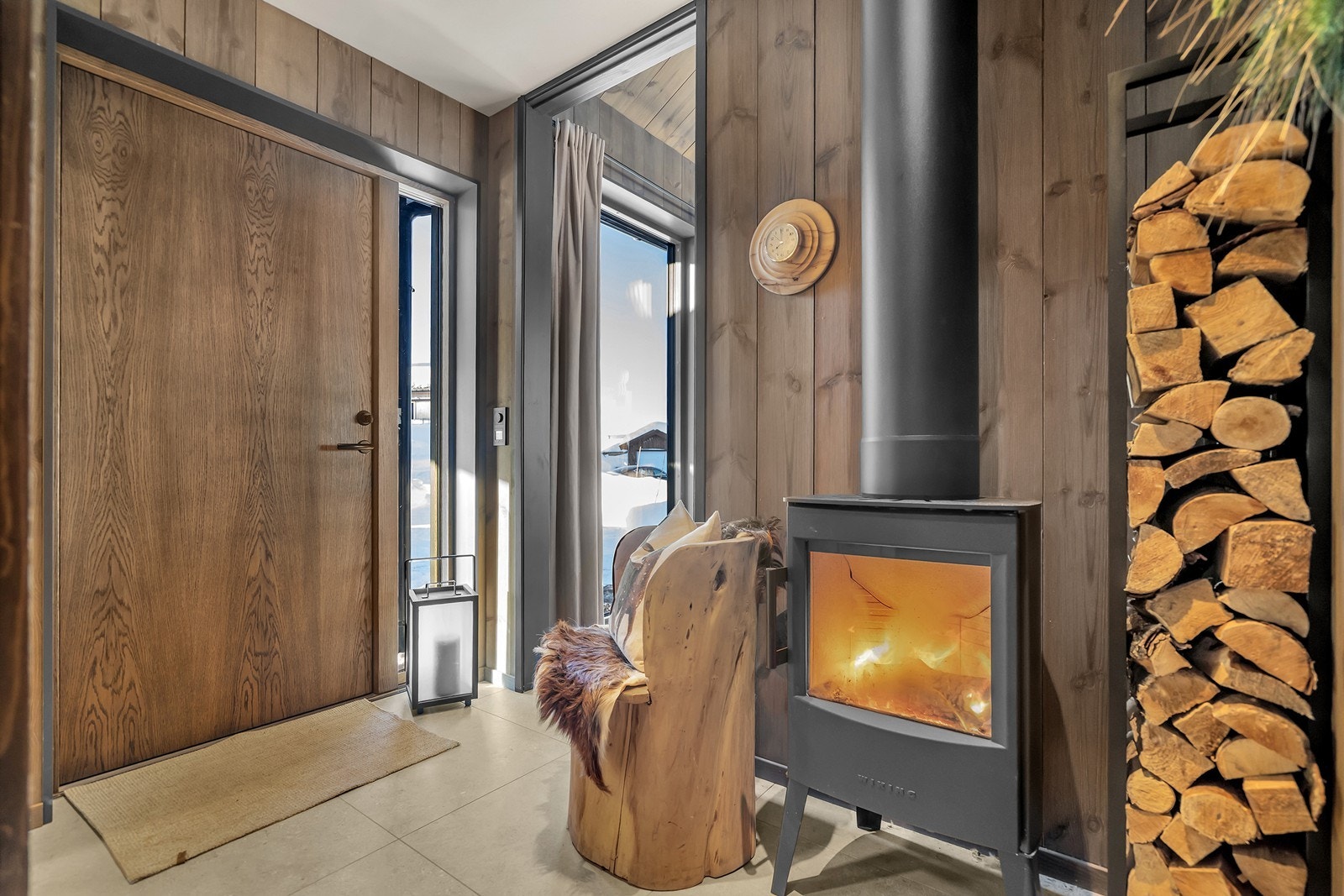 Ege inngangsdør i eik Galleribilde