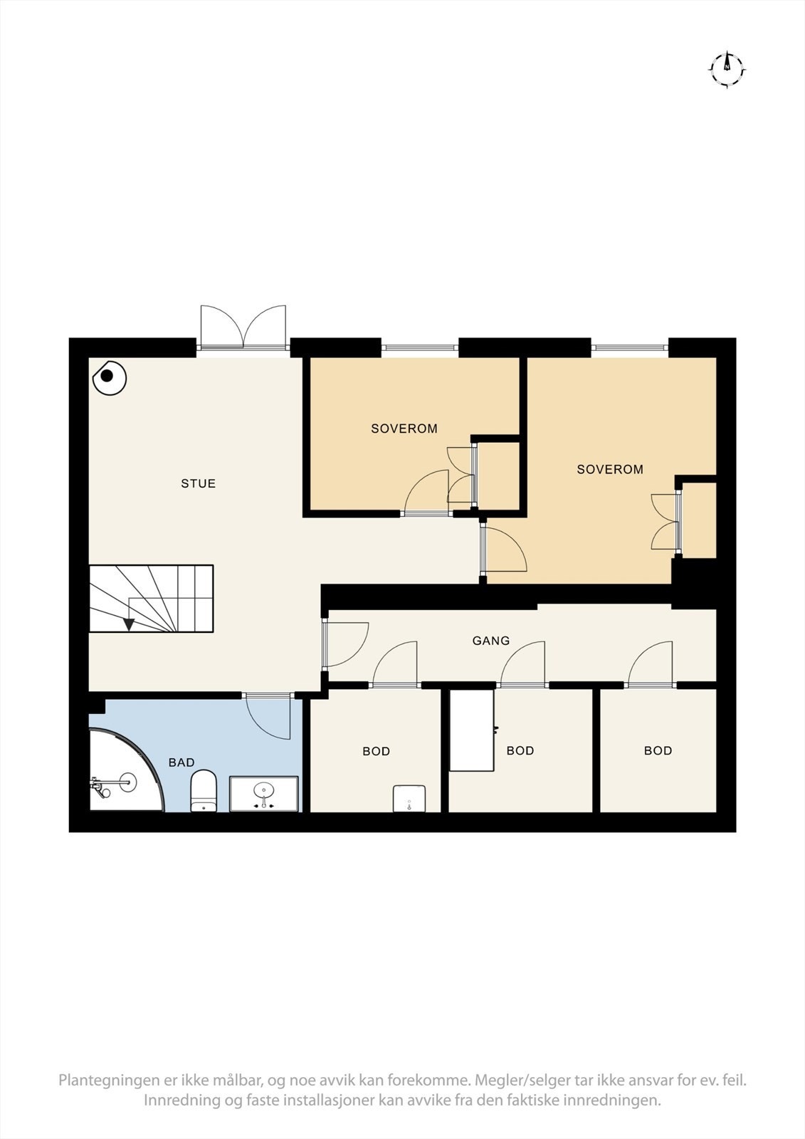 Plantegning u.etg. Galleribilde