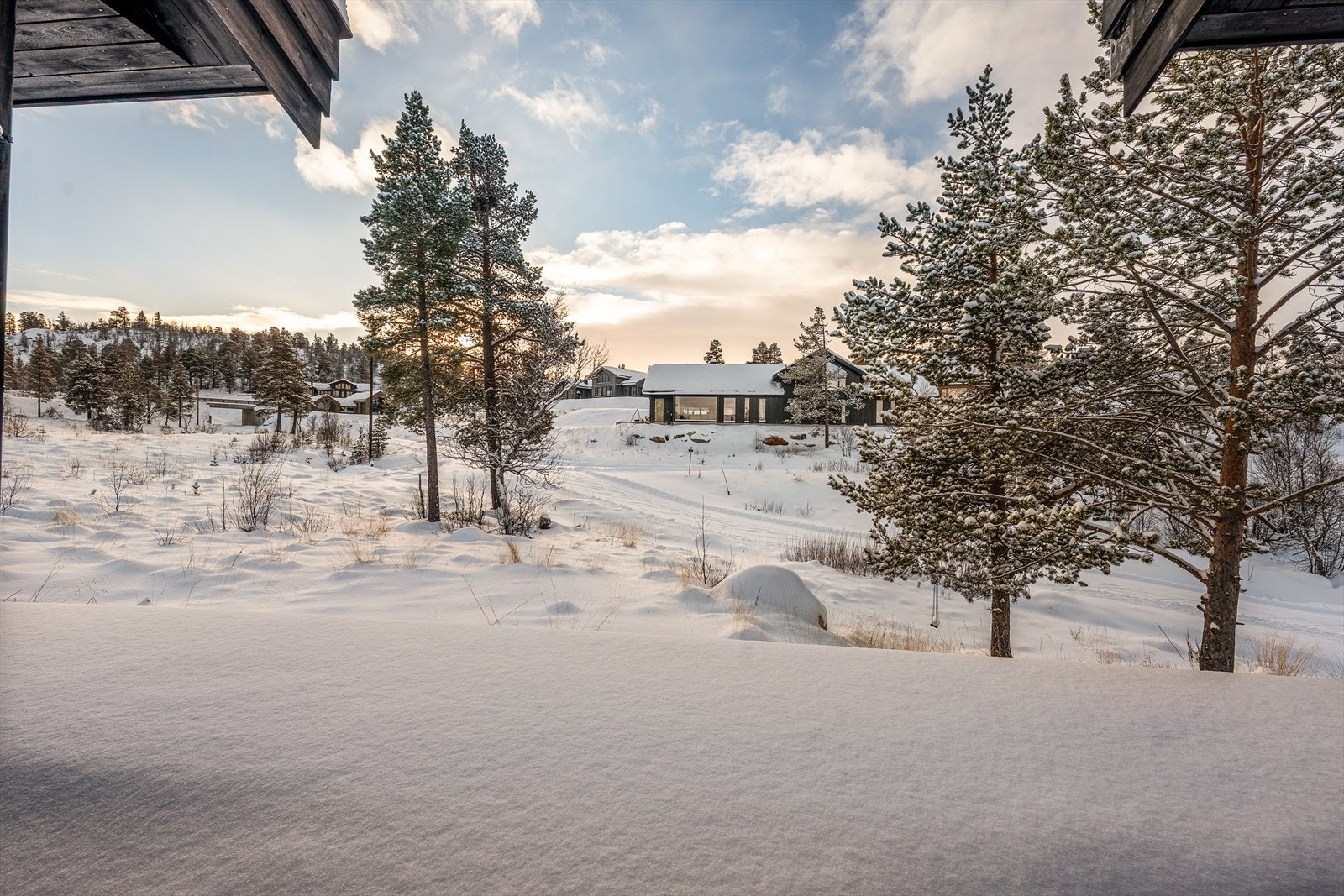 Kort vei til langrennsløyper som ligger rett ved hytten. Galleribilde