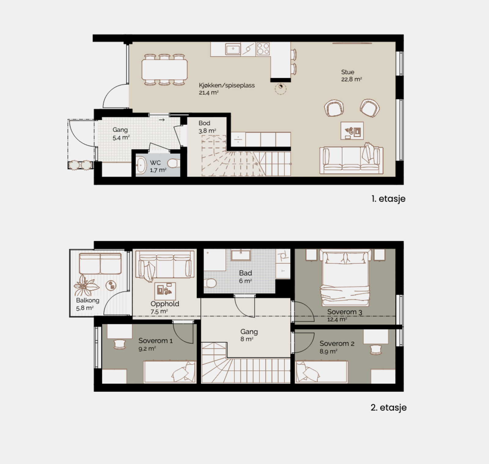 Boligen vil få en meget god planløsning. Galleribilde