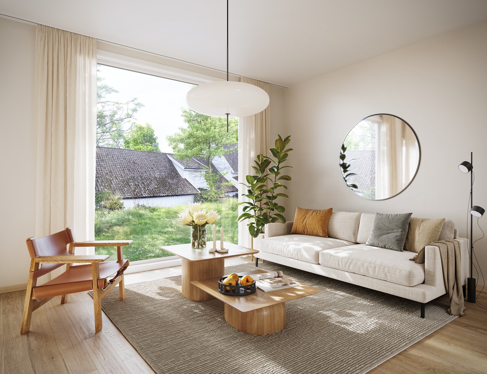 Illustrasjon fra stuen. Det gjøres oppmerksom på at illustrasjoner kun ment for å danne et inntrykk og vil avvike fra endelig leveranse. Galleribilde