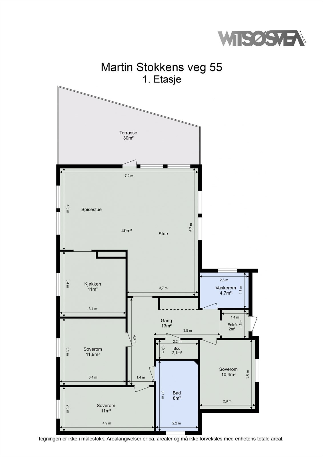 Planskisse 1. etasje Galleribilde