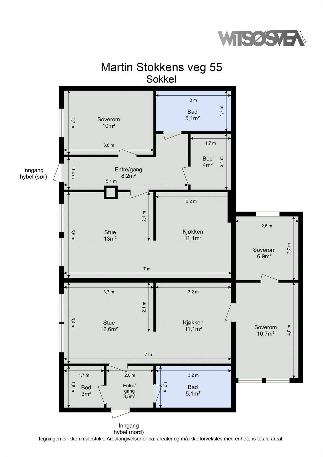 Planskisse sokkel Galleribilde