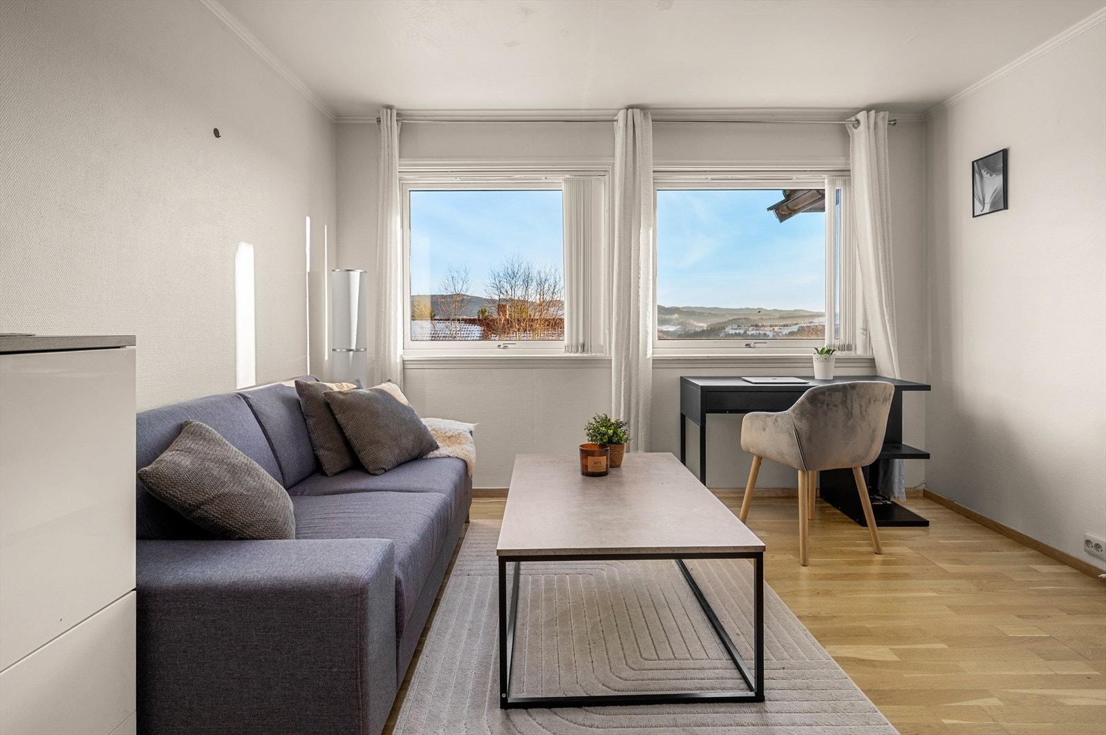 De to utleiedelene er på ca. 55m² hver. Galleribilde