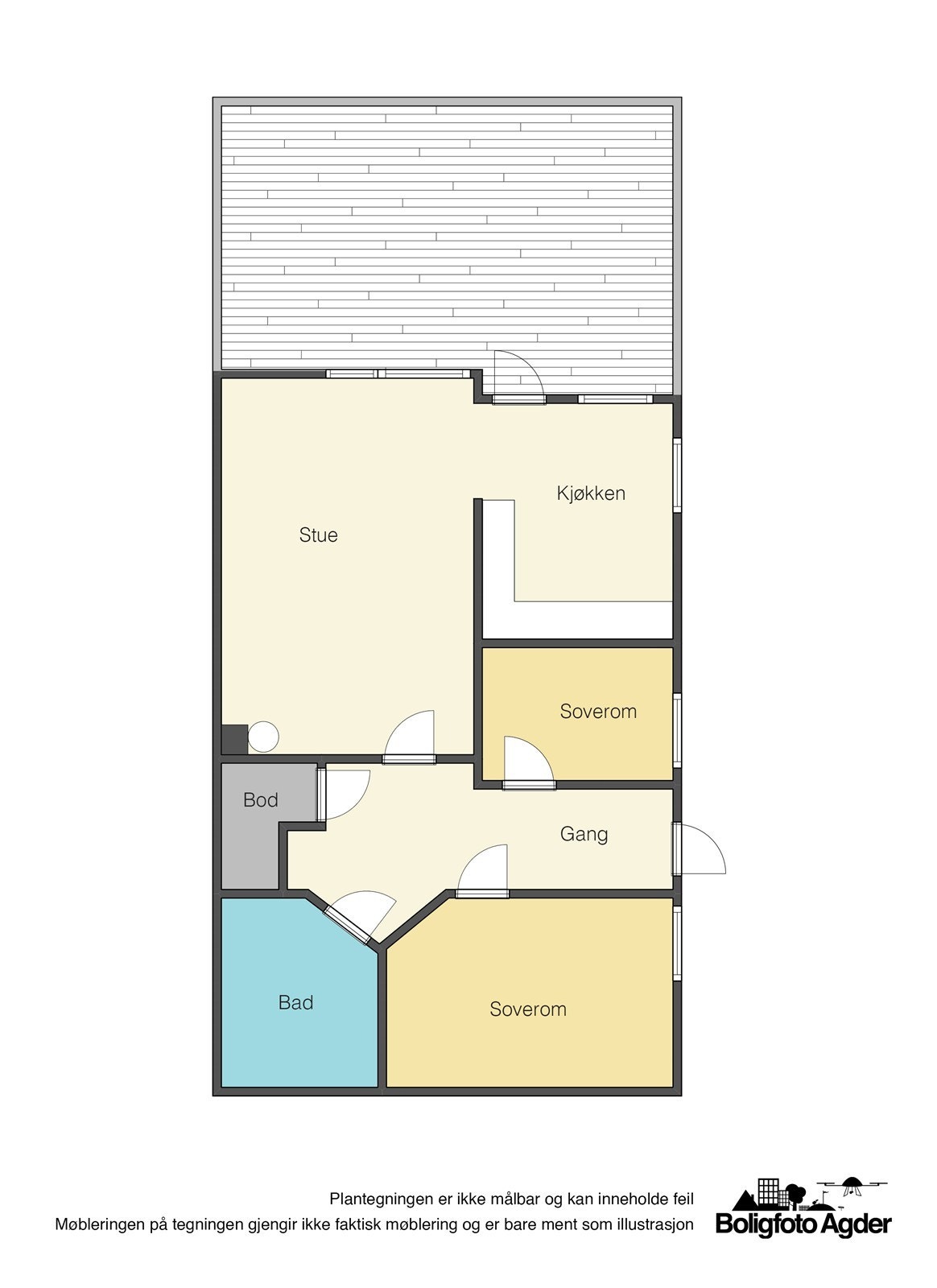 Funksjonell planløsning på 80 kvm Galleribilde