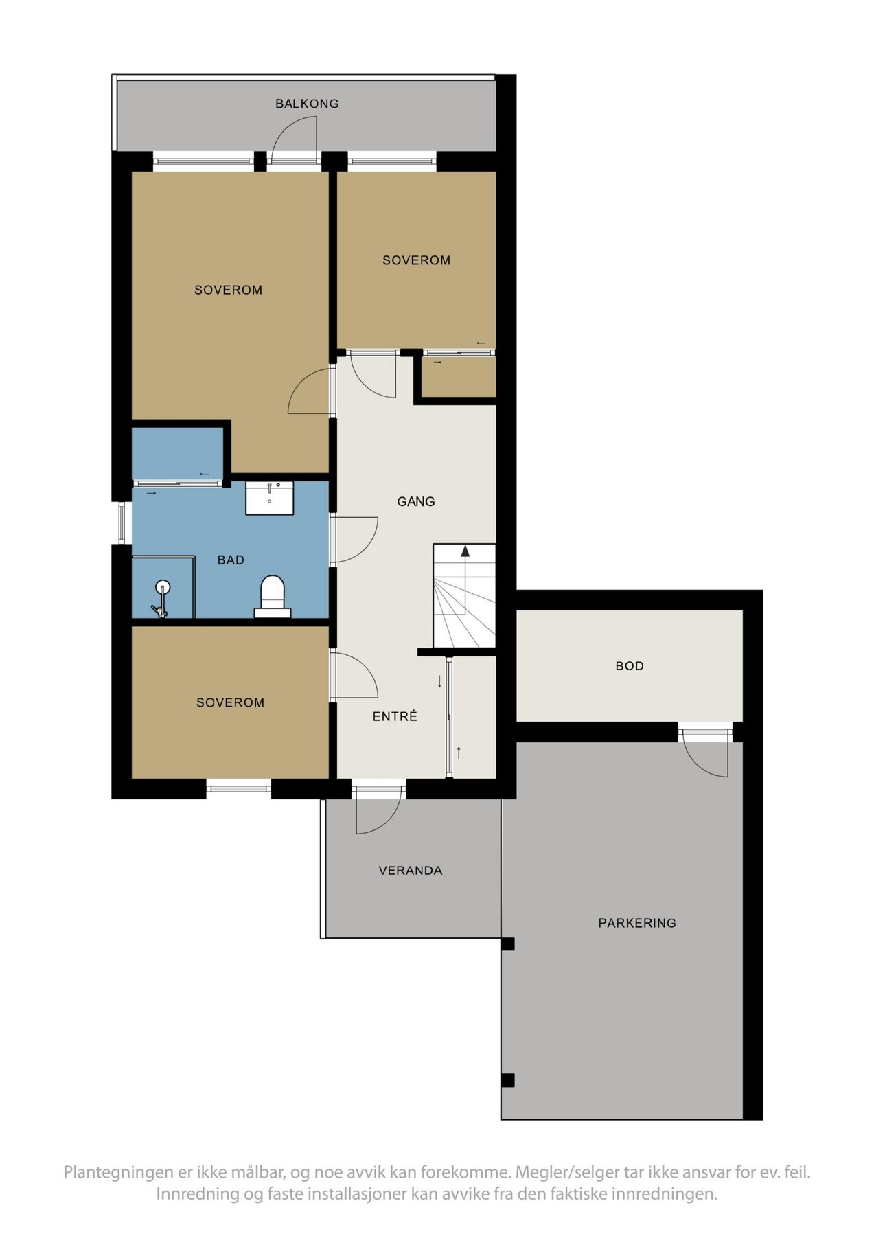 Plantegning 1 etg. Galleribilde