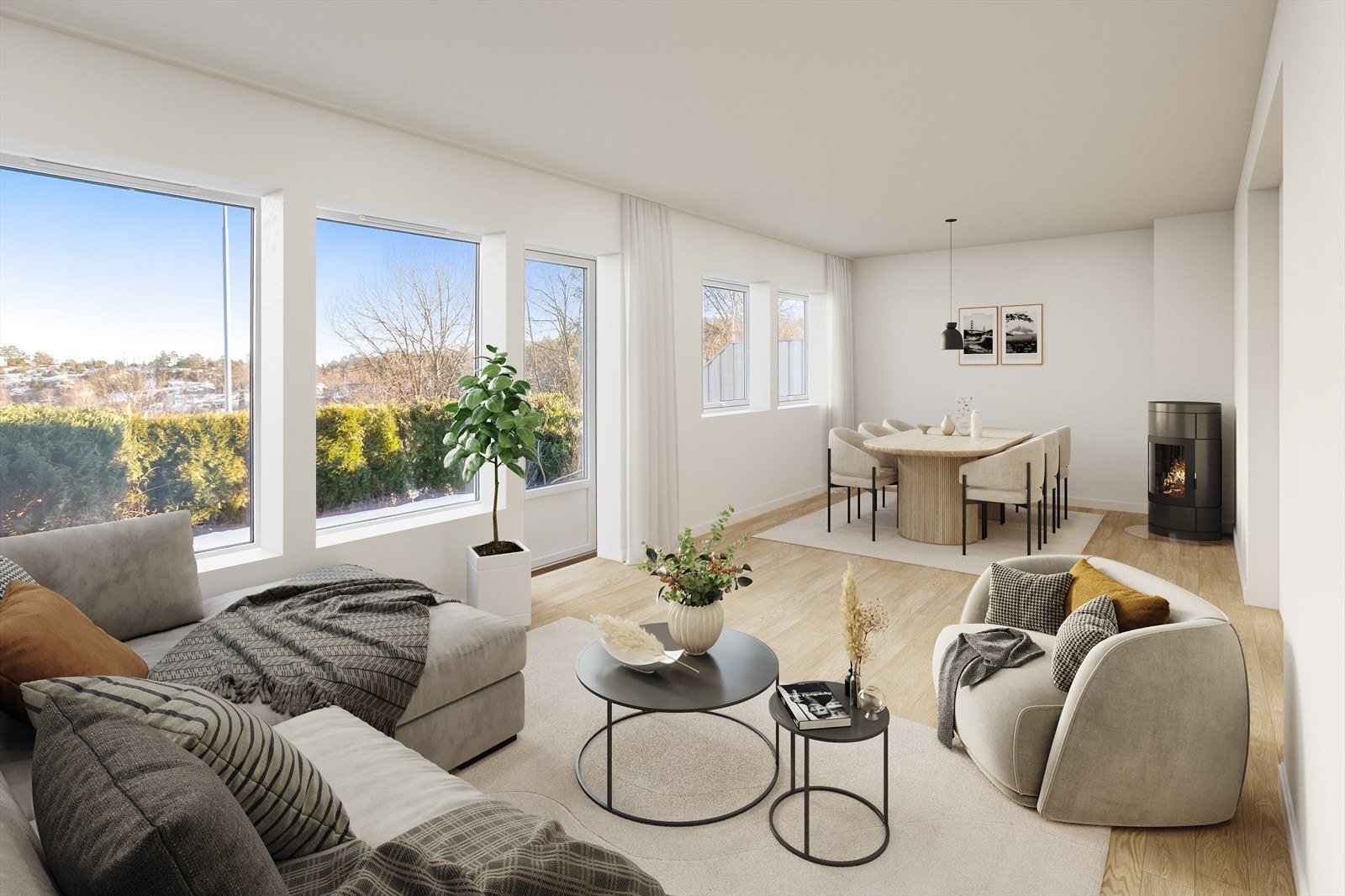 Illustrasjonsbilde - slik kan stuen bli etter oppussing. Galleribilde