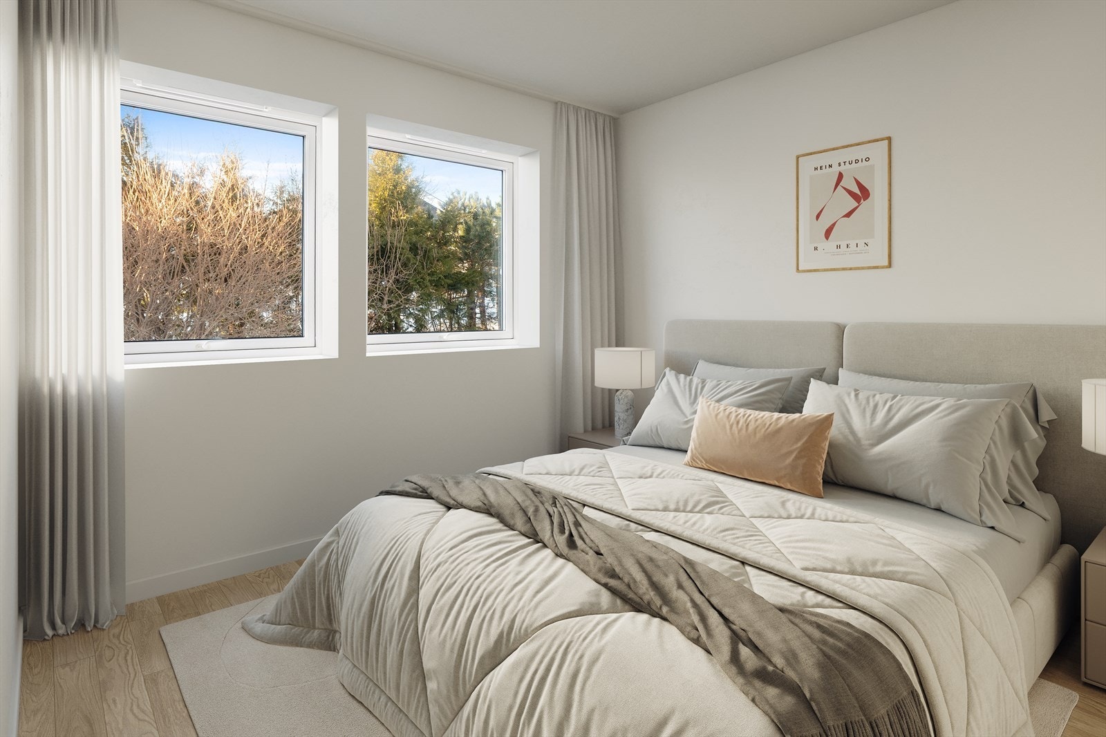 Illustrasjonsbilde - slik kan soverommet bli etter oppussing. Galleribilde