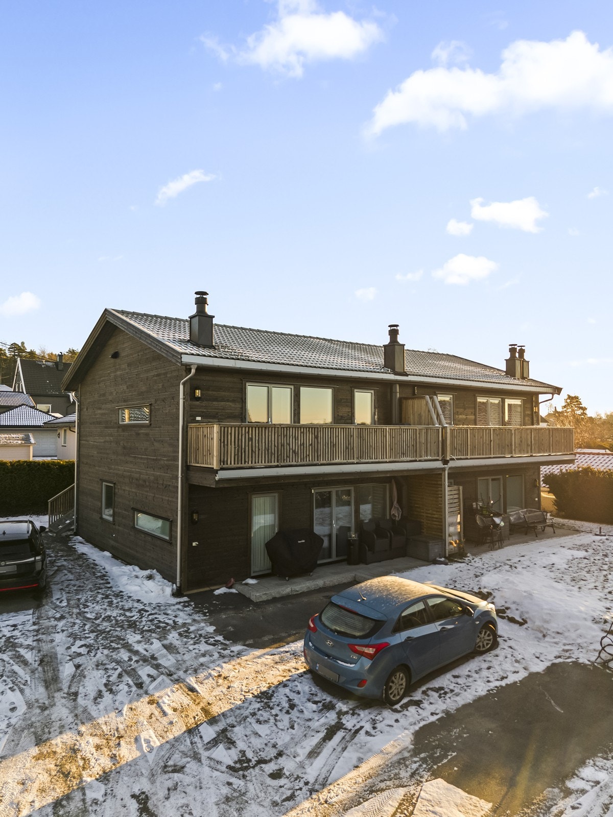 Boligens fasade. Galleribilde