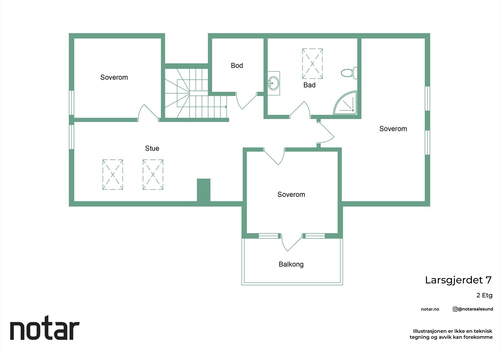 Planskisse 2.etg. Galleribilde