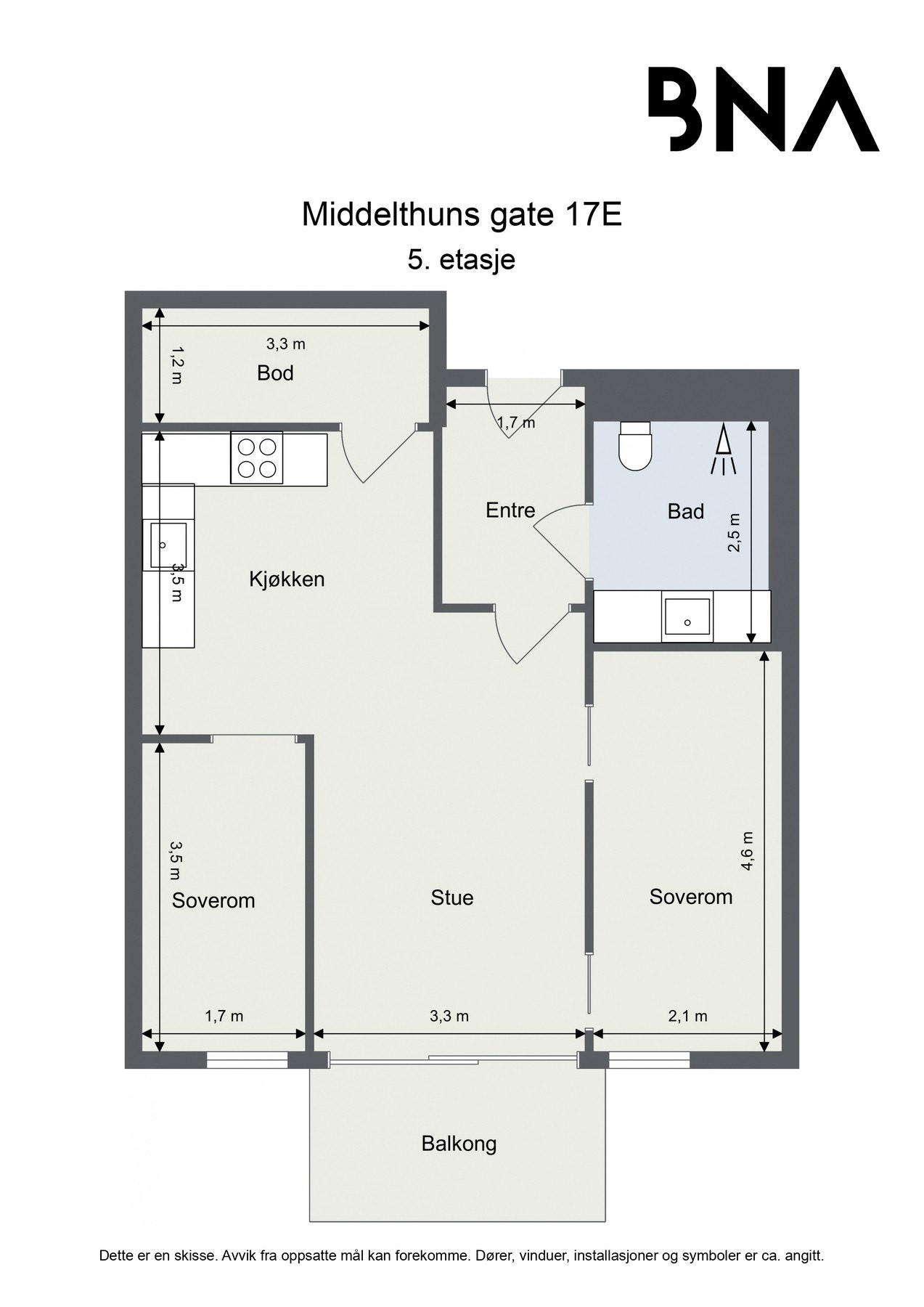 Plantegning - Leiligheten disponerer også en kjellerbod på ca. 12 kvm Galleribilde